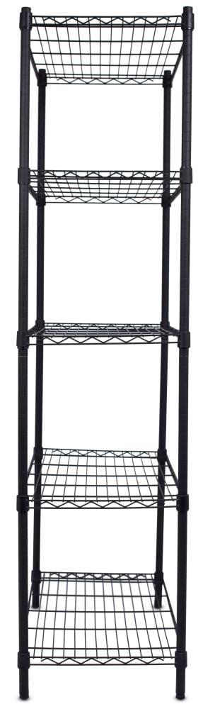 Internet's Best 5-Tier Wire Shelving - Flat Black - Heavy Duty Shelf