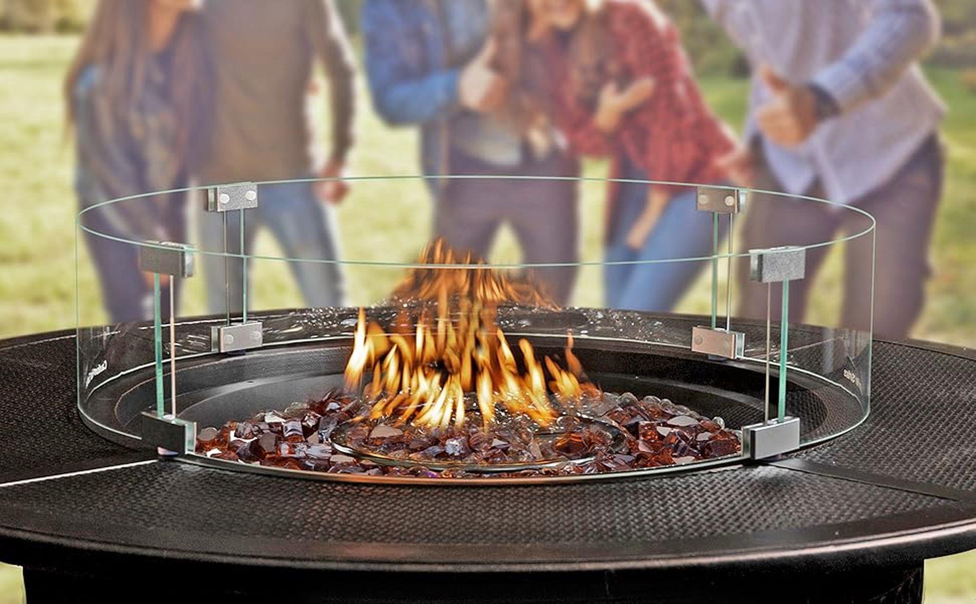 Fire Sense Fire Sense Premium Sparkling Reflective Tempered Fire Glass for Fire Pits Easy to Install-10 Lbs Crystal Clear