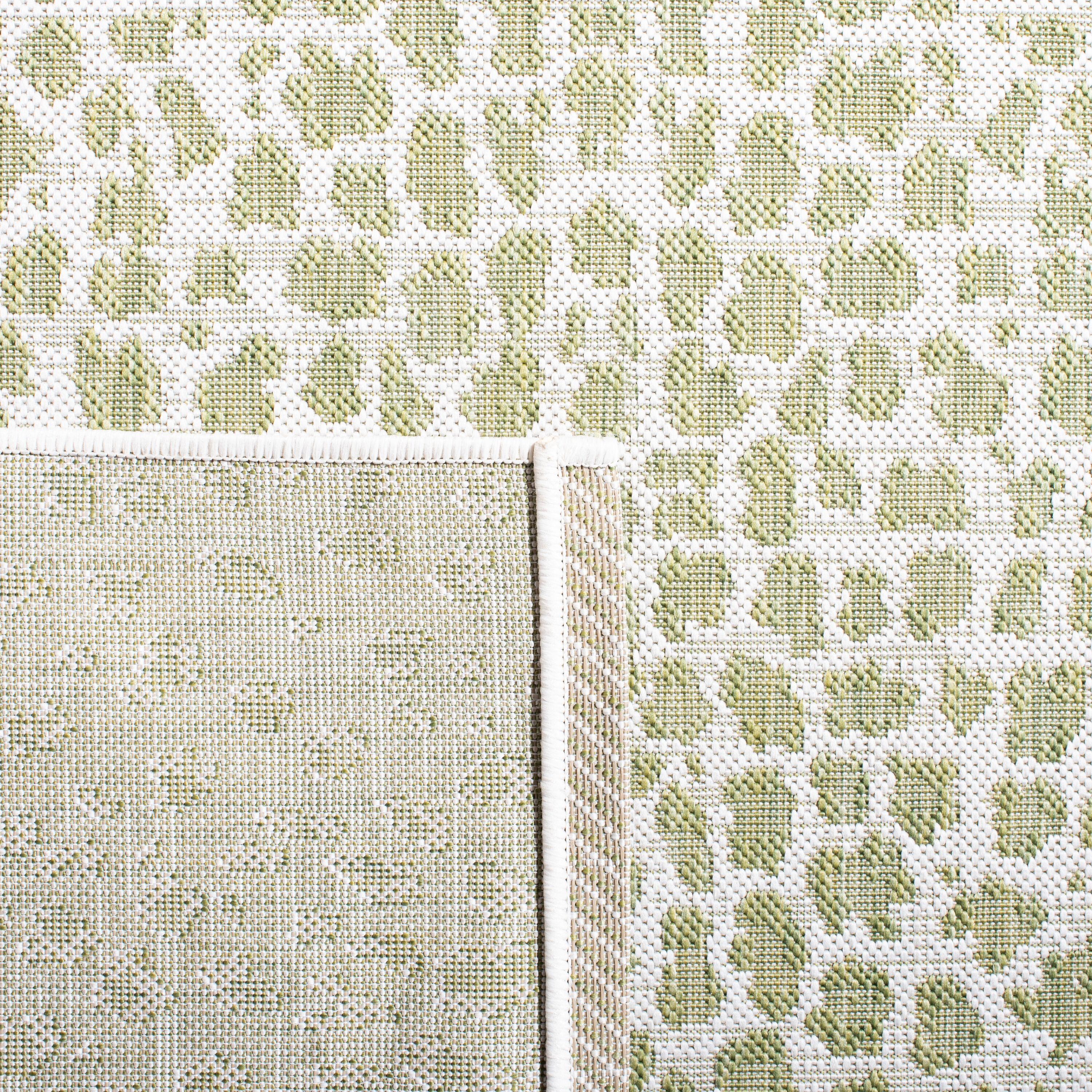 Courtyard CY8505 Power Loomed Indoor/Outdoor Area Rug - Ivory/Sage Green - 5'3"x7'7" - Safavieh.