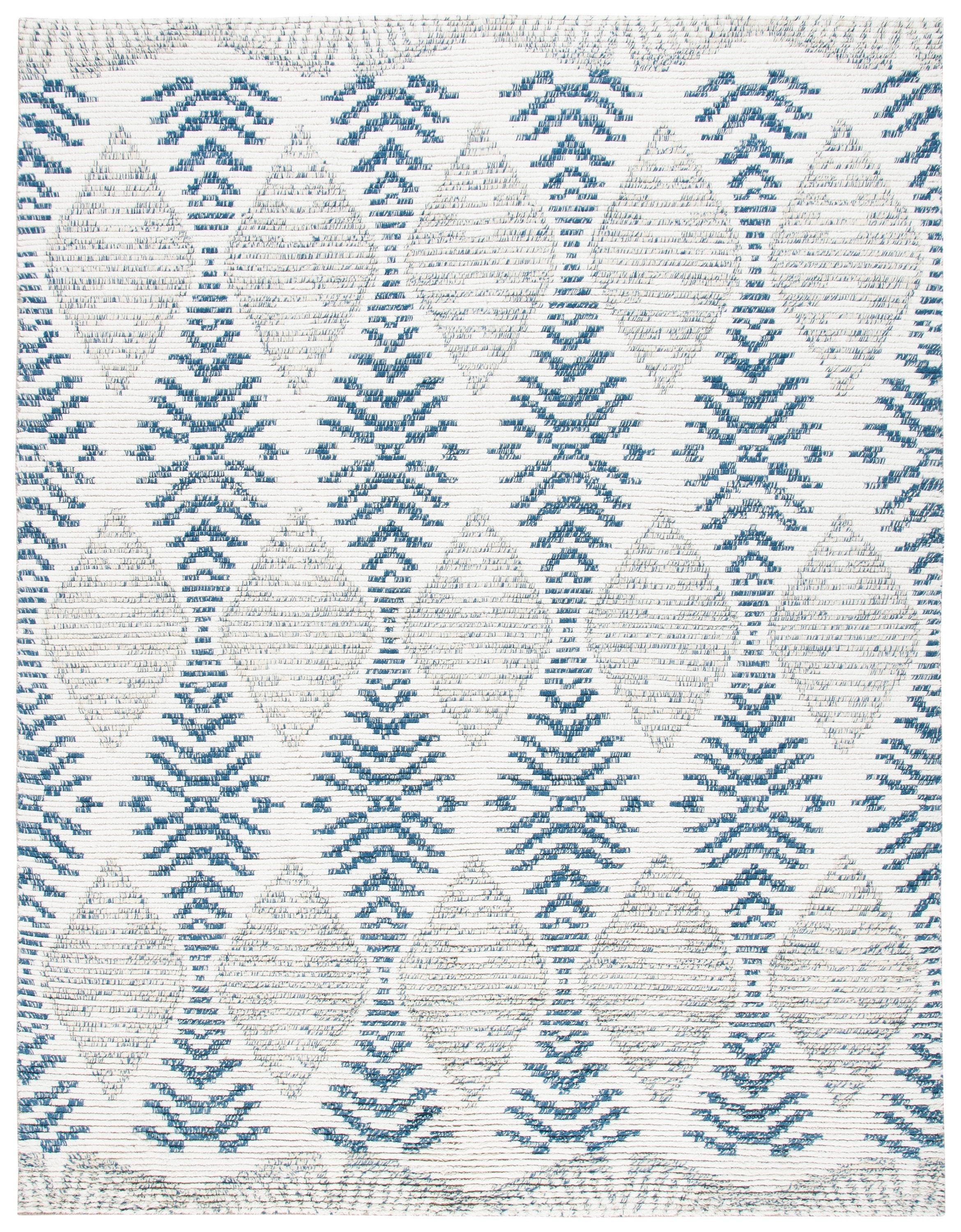 Kenya KNY175 Hand Knotted Area Rug - Blue/Ivory - 8'x10' - Safavieh
