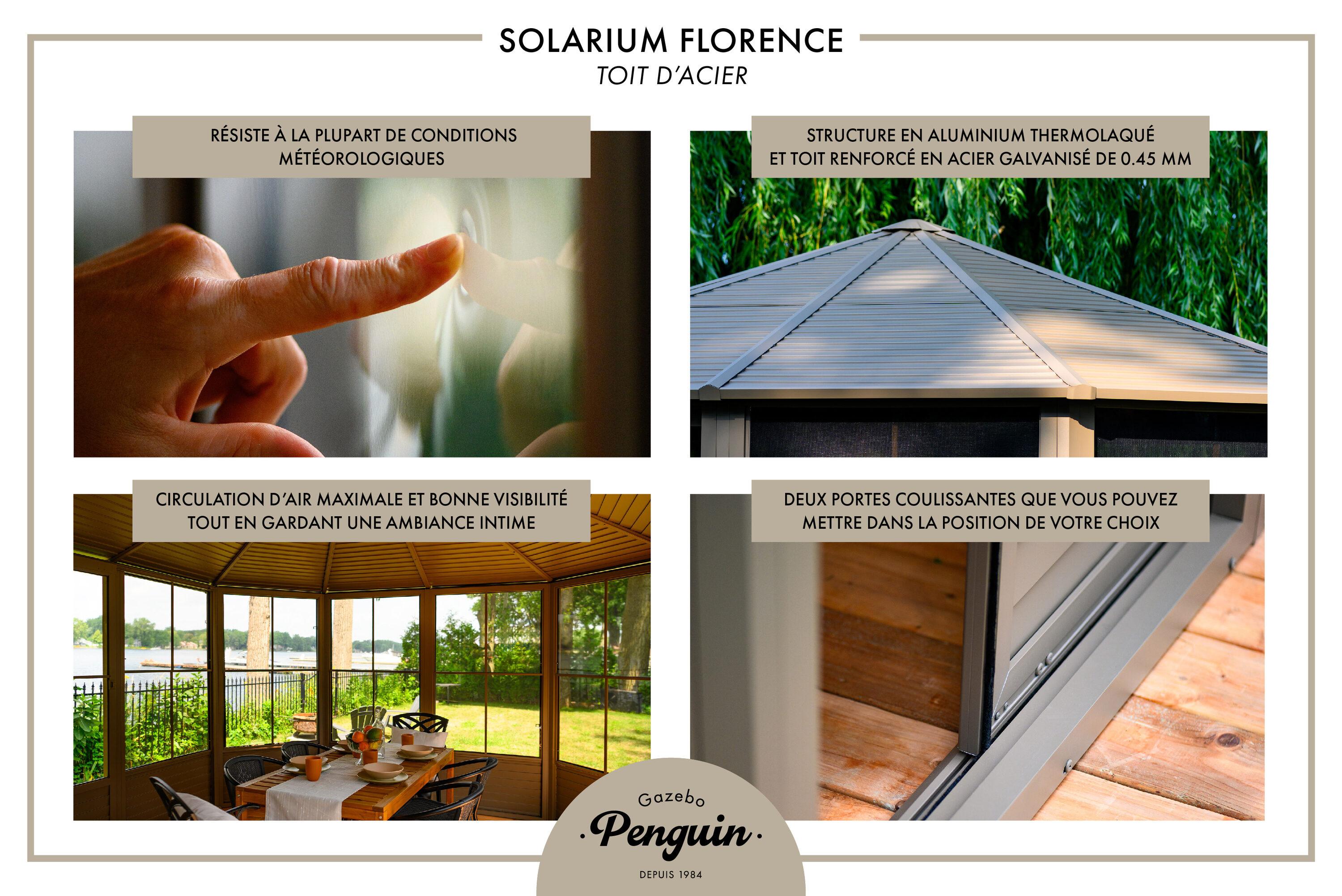 Gazebo Penguin Florence Solarium with Metal Roof