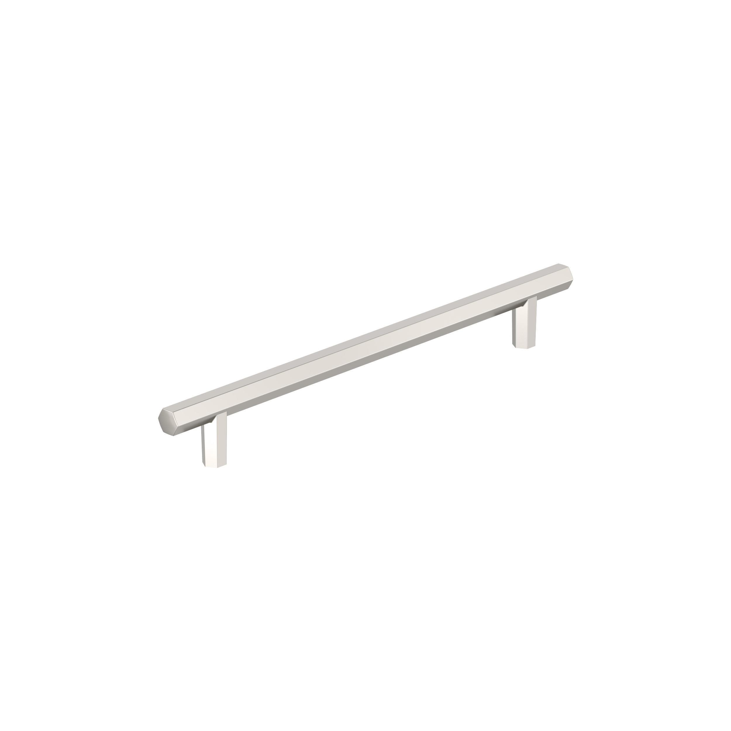 Amerock Caliber 7-9/16 inch (192mm) Center-to-Center Polished Nickel Cabinet Pull