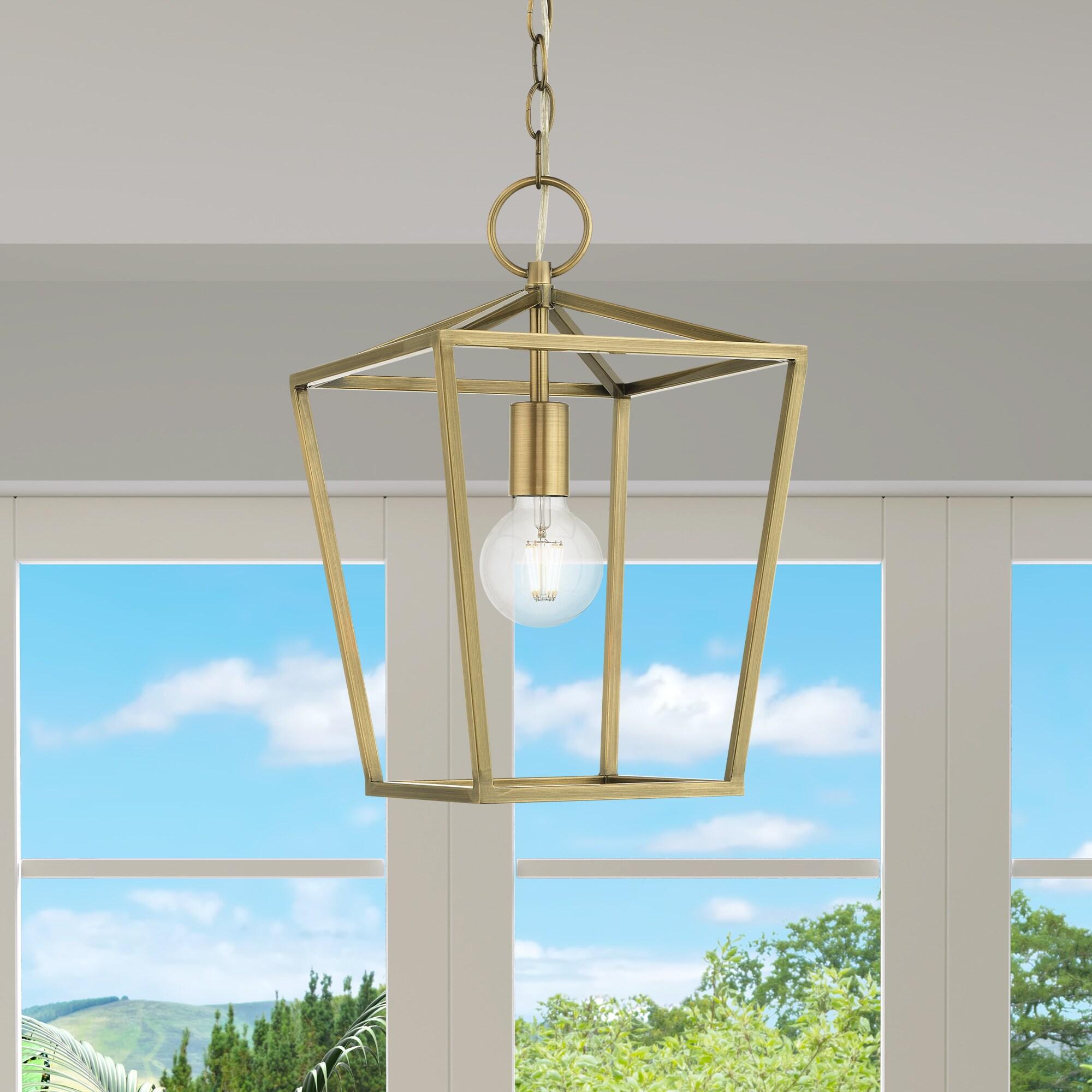10 Sq. inch 1 Light Convertible Lantern Pendant Lighting Fixture