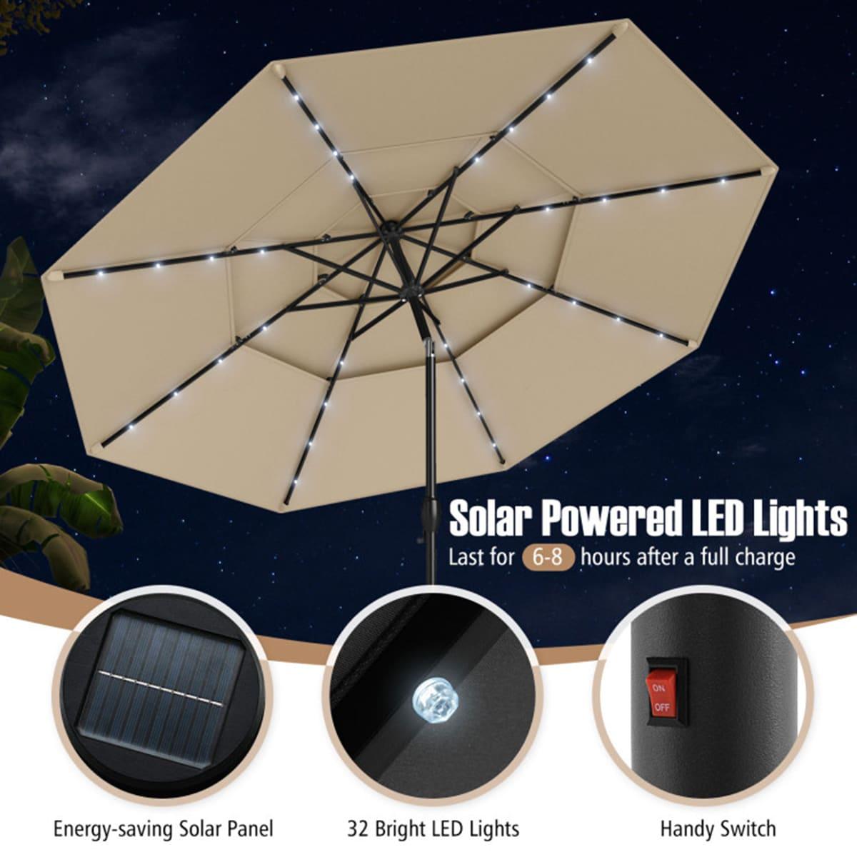 mondawe Mossas 120'' x 79'' Rectangular Market Umbrella