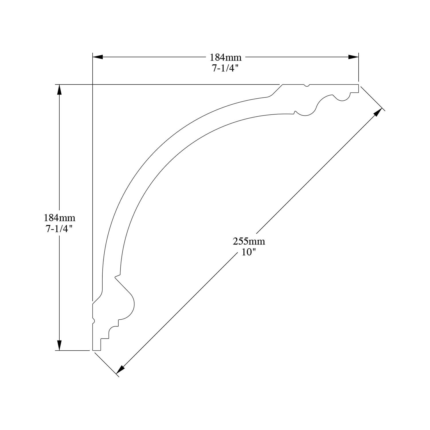 Orac Decor 7-1/4 in x 7-1/4 in x 78-3/4 in Primed White High Density Polyurethane Crown Moulding