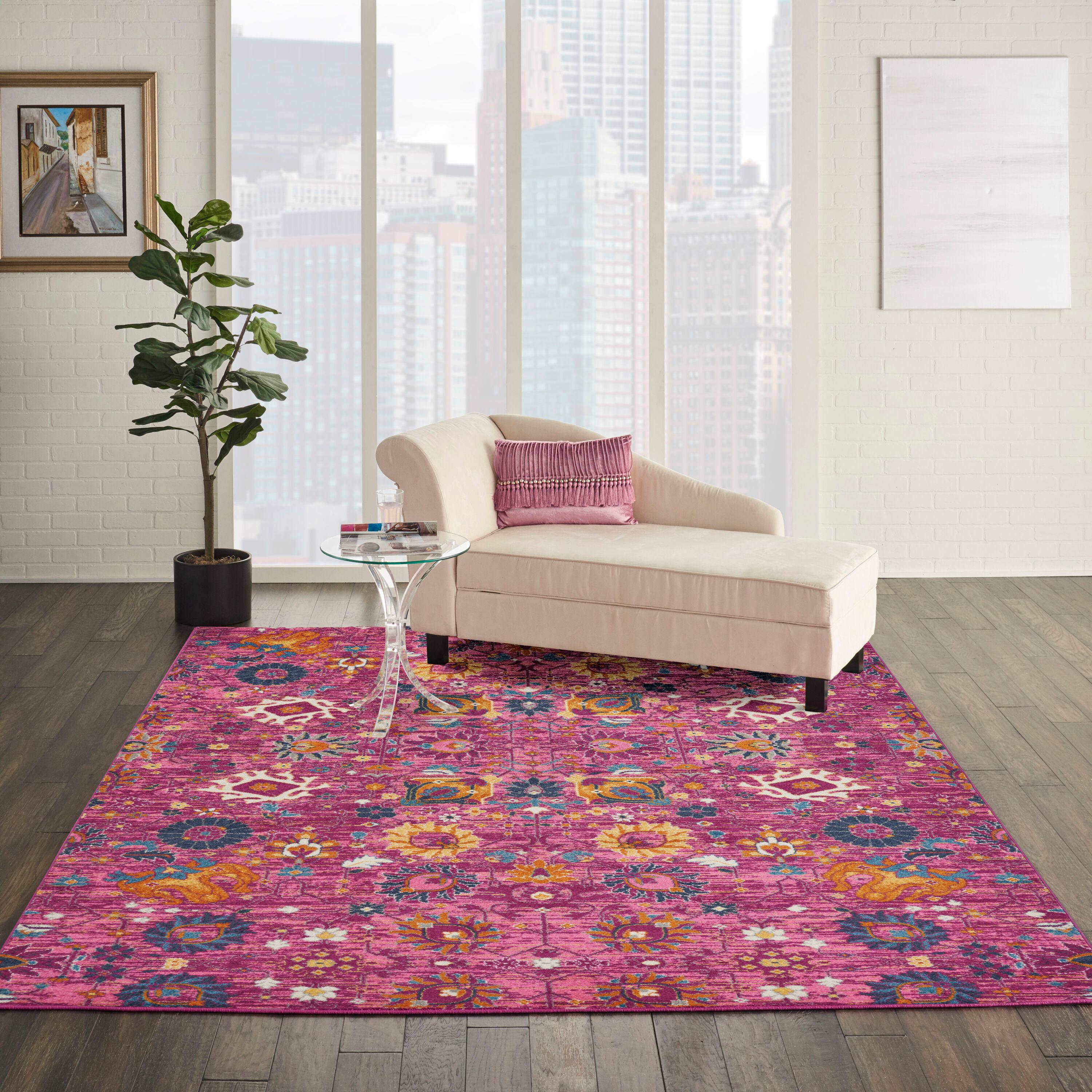 Nourison Passion Bohemian Indoor Rug Fuchsia 8' x 10'