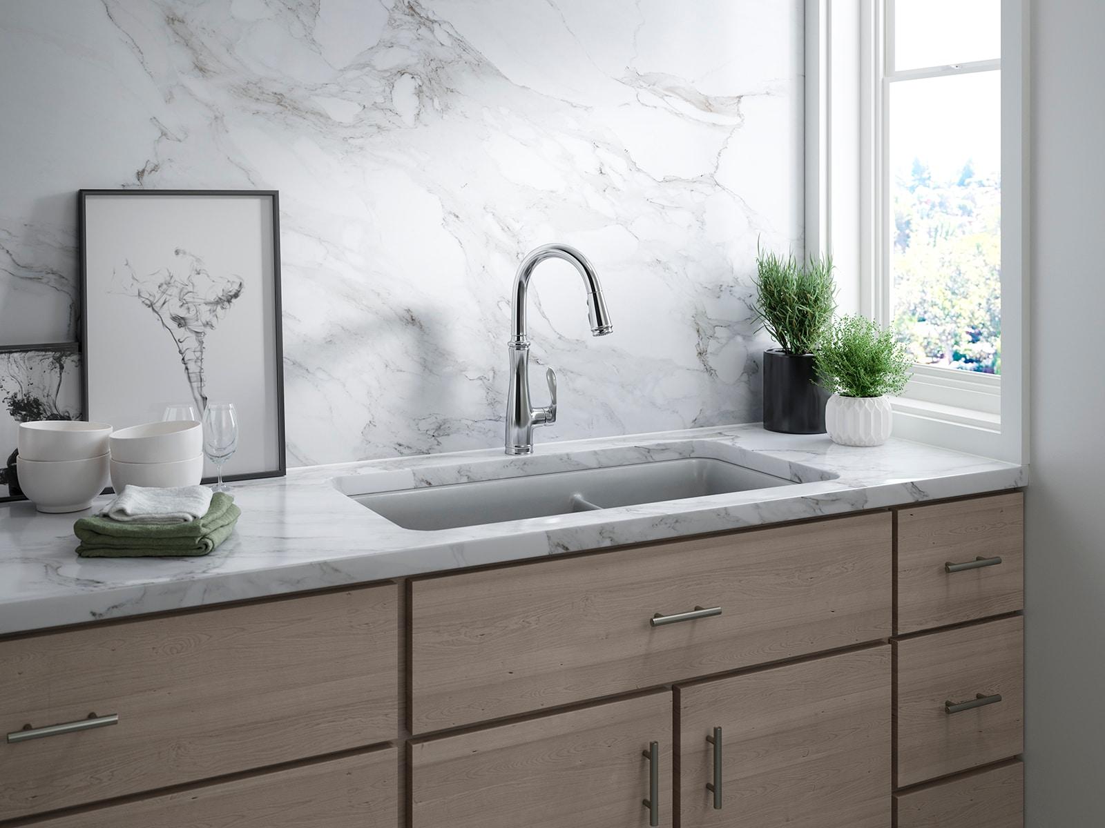 Cairn® 34" L x 18" W Double Basin Undermount with Accessories