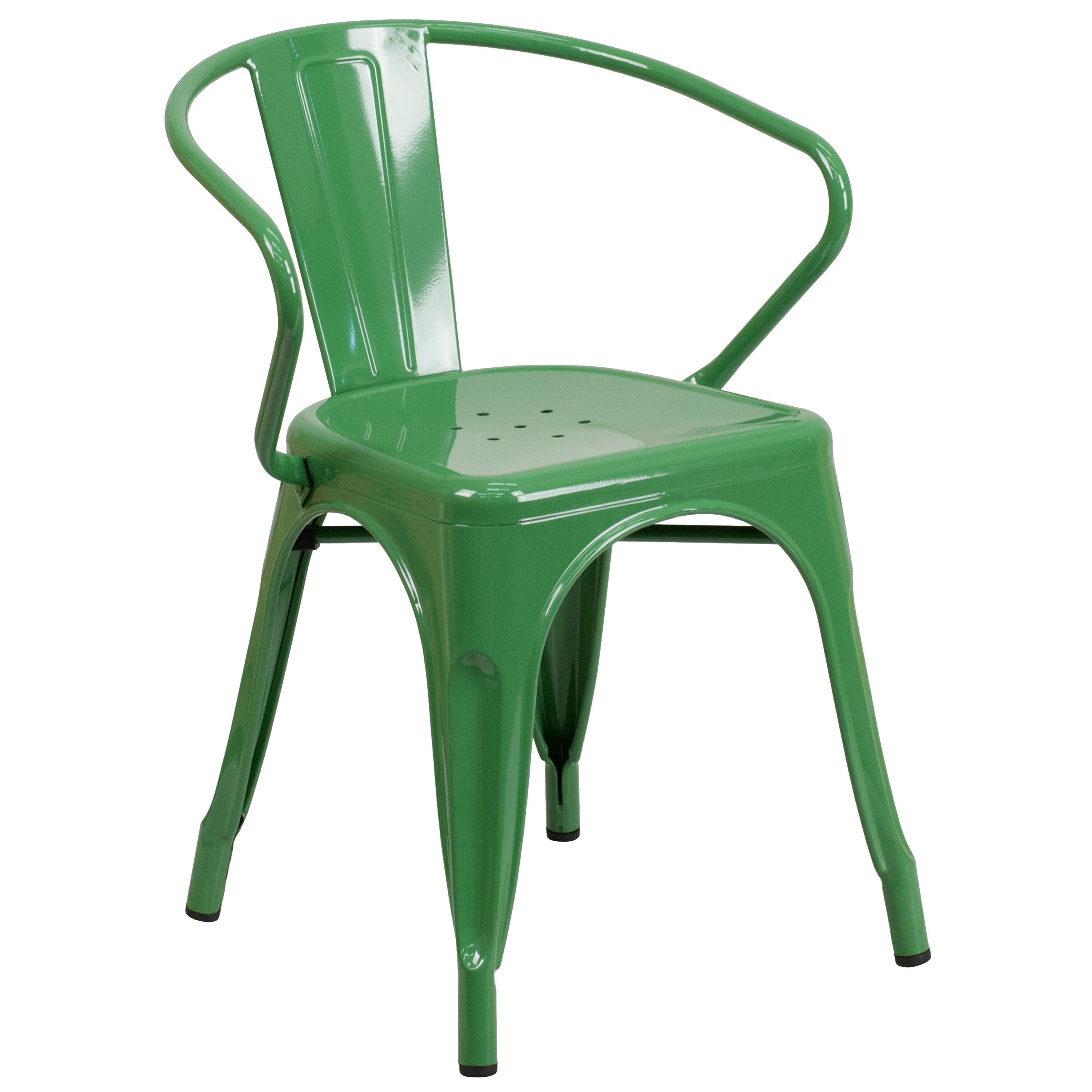 Hucheson Metal Indoor-Outdoor Chair with Arms