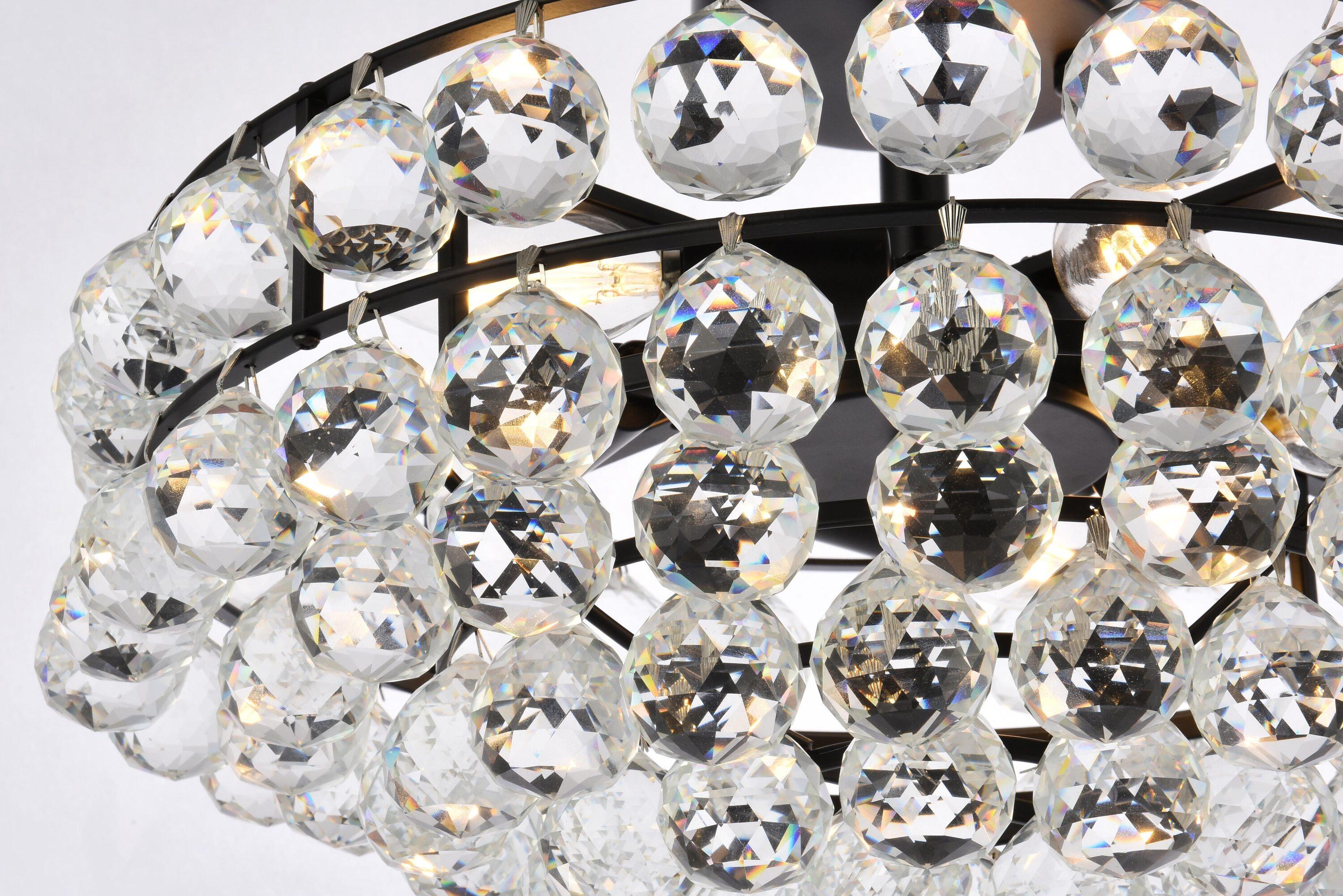Elegant Lighting Savannah 18 inch flush mount in black
