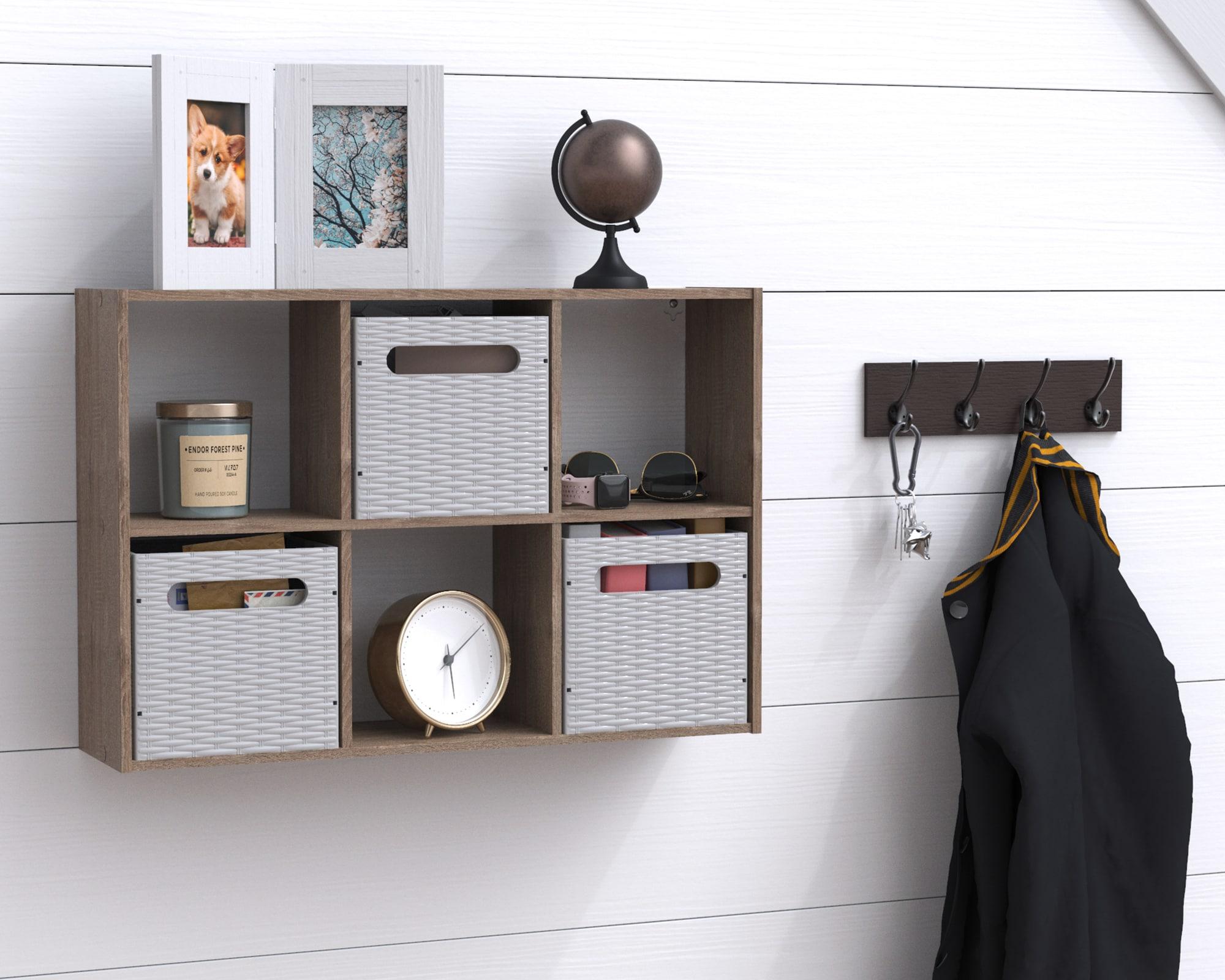 Mini 6-Cube Desktop or Wall Mounted Bookcase
