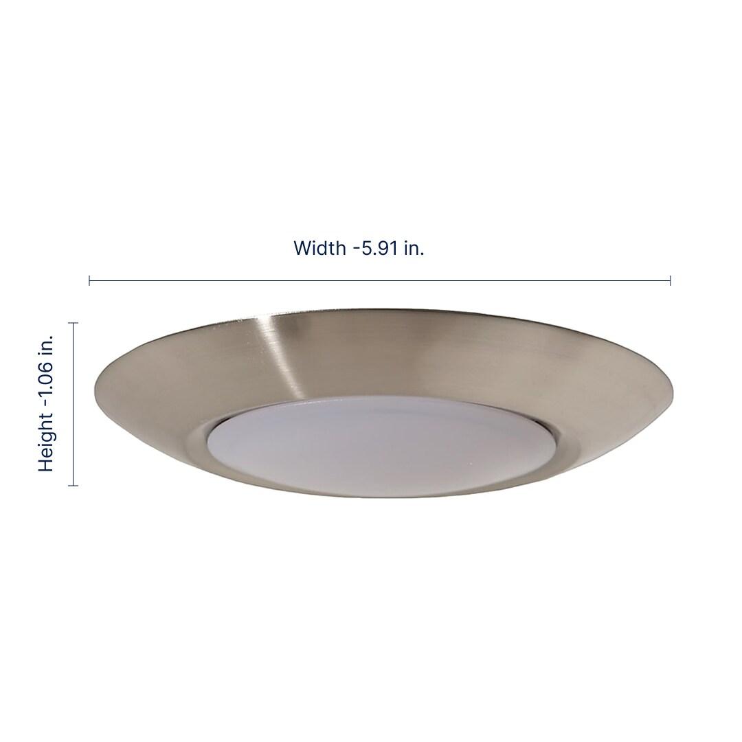 Craftmade X9006-Led Led Flushmount 6" Wide Led Flush Mount Ceiling Fixture - Nickel