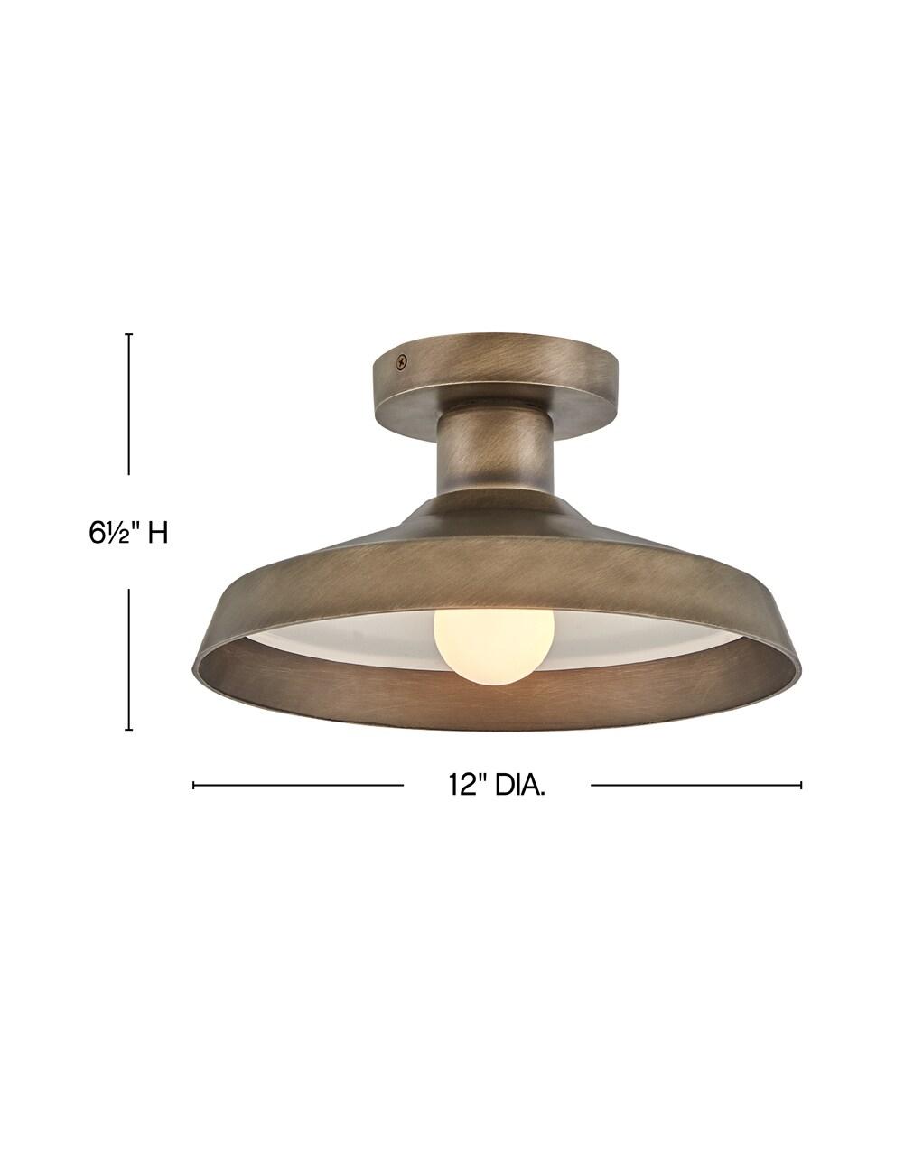 Forge Burnished Bronze Outdoor Flush Mount