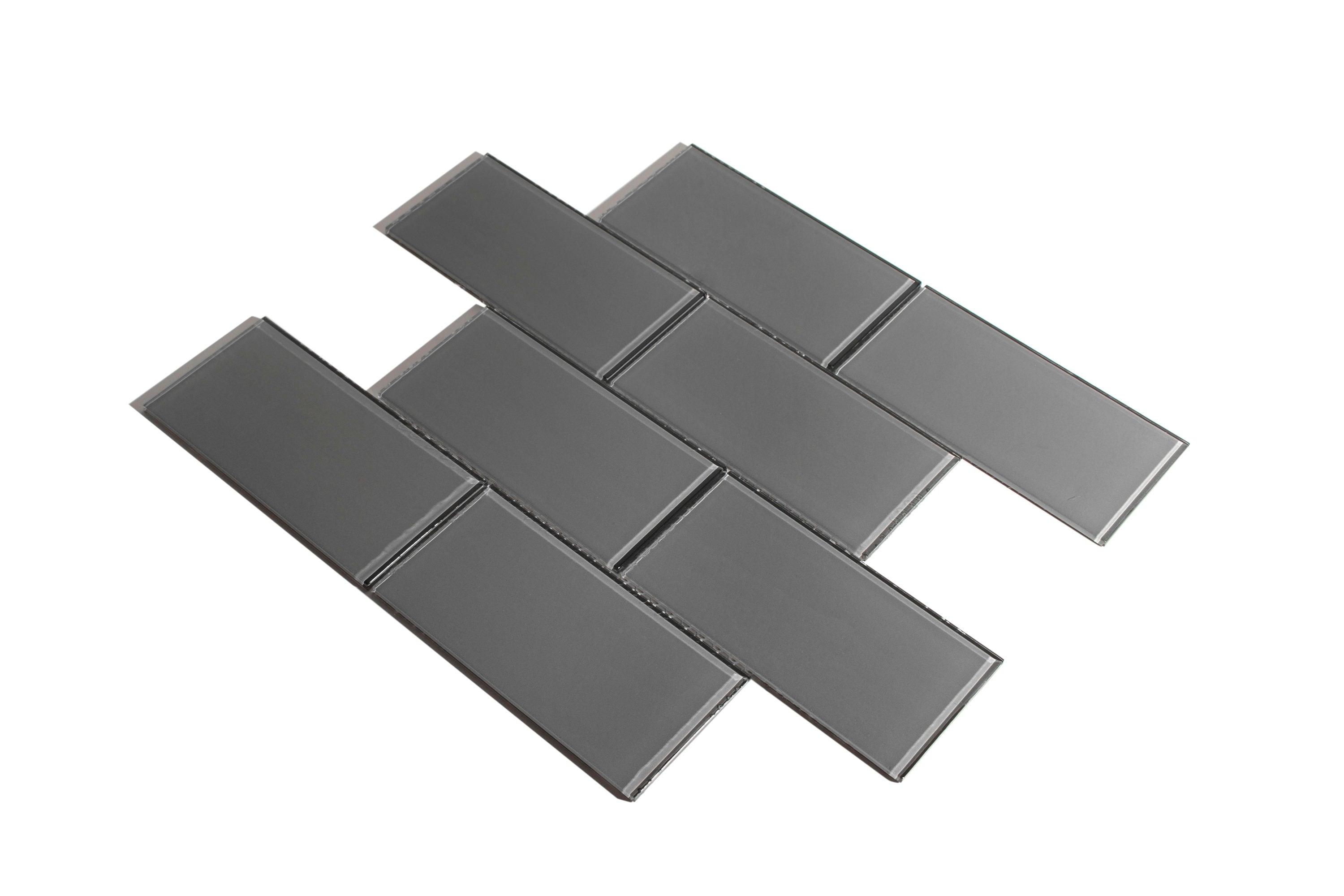 Premium 3" x 6" Straight Edge Glass Mosaic Subway Tile