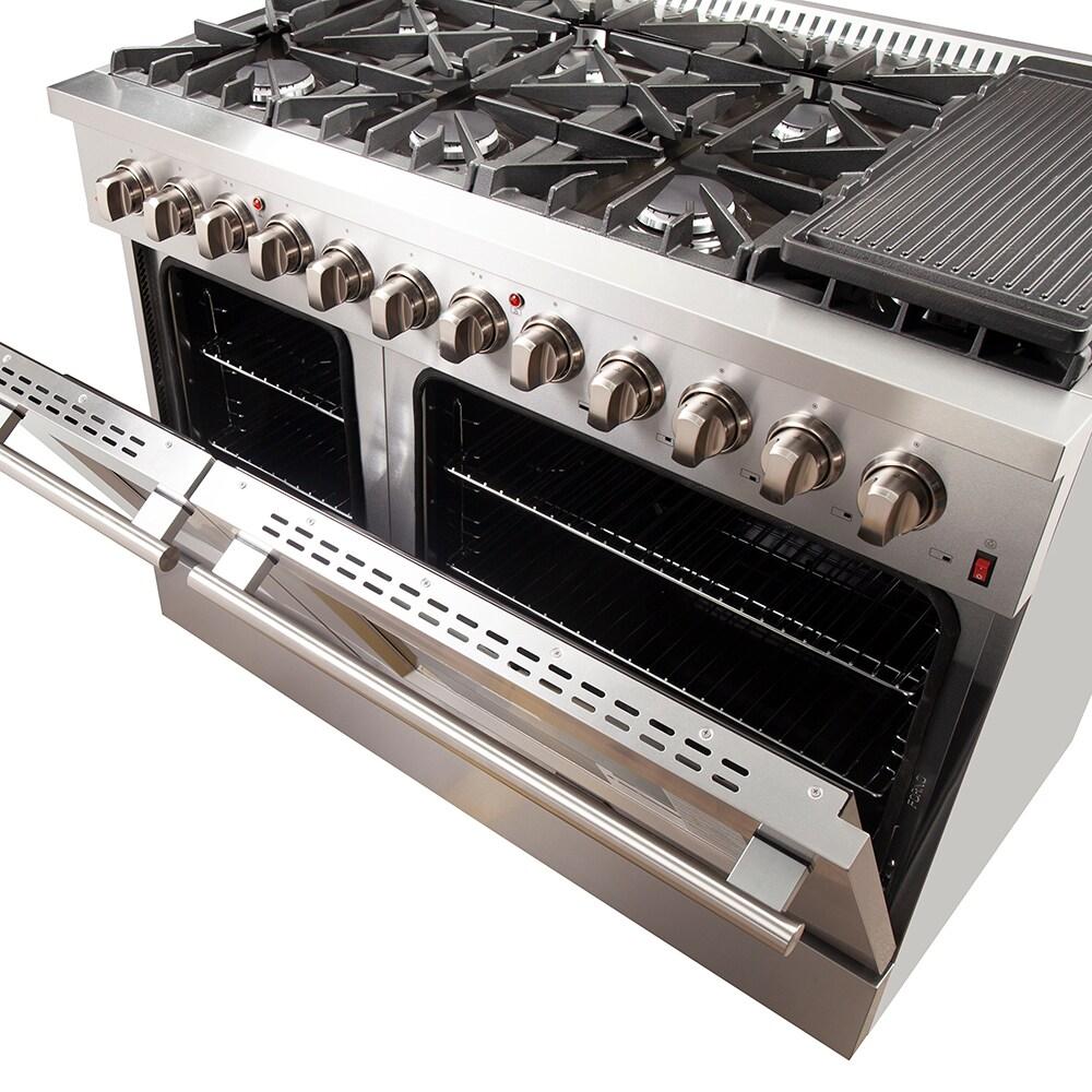 Forno FFSGS615648 48 inch Stainless Galiano Freestanding Double Pro Gas Range