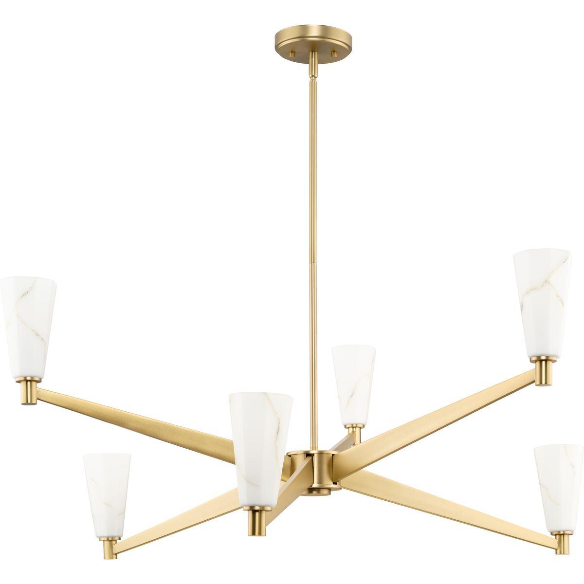 Progress Lighting Tosca 6 - Light Chandelier in  Brushed Bronze