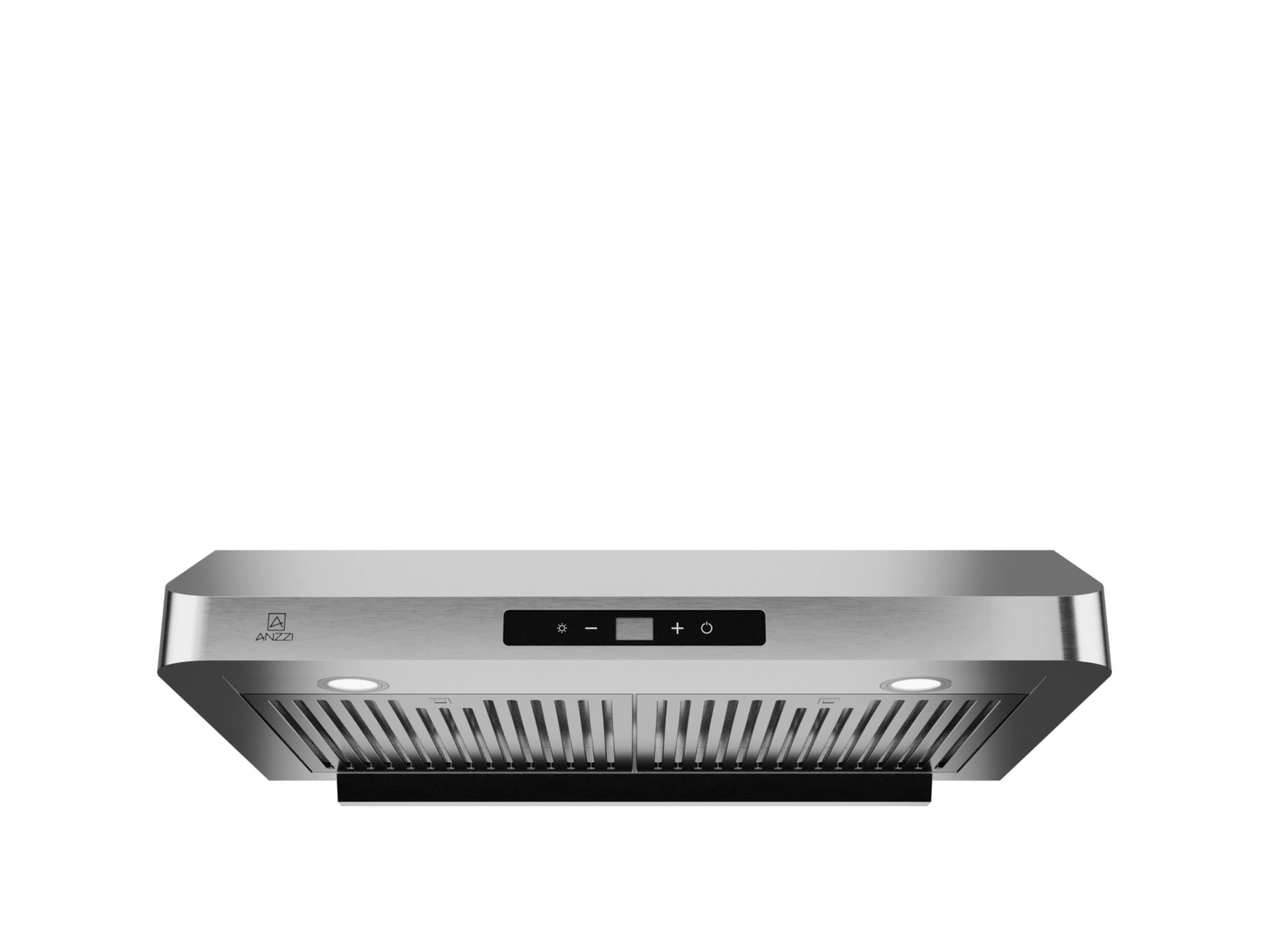 30" Stainless Steel Under Cabinet Range Hood With Washable Baffle Filter And LED Lights For Ducted Kitchen Over Stove Vent