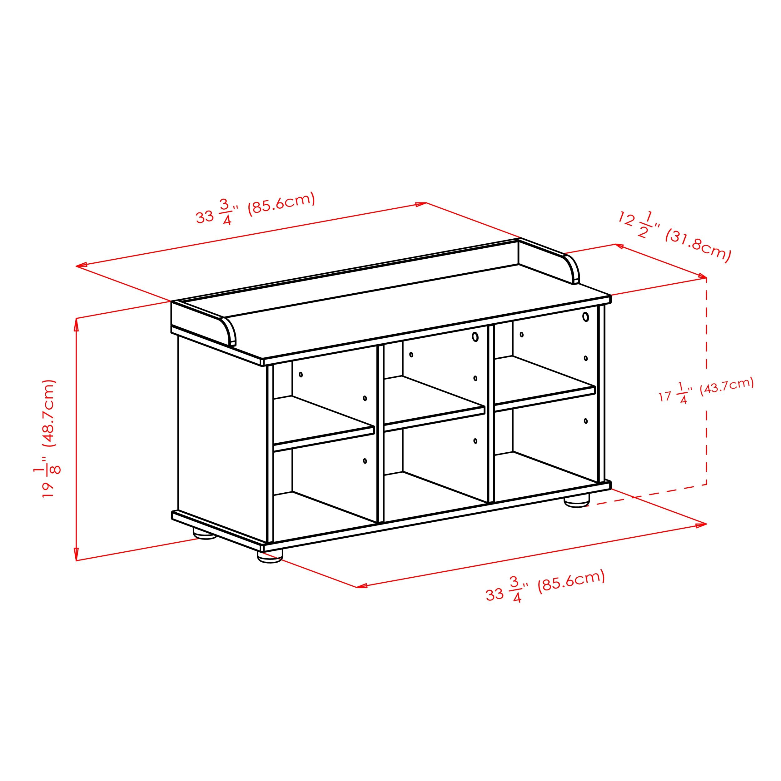 Townsend Entry Bench with Cushion And Storage Espresso - Winsome: Foyer Seating, Mudroom Organizer