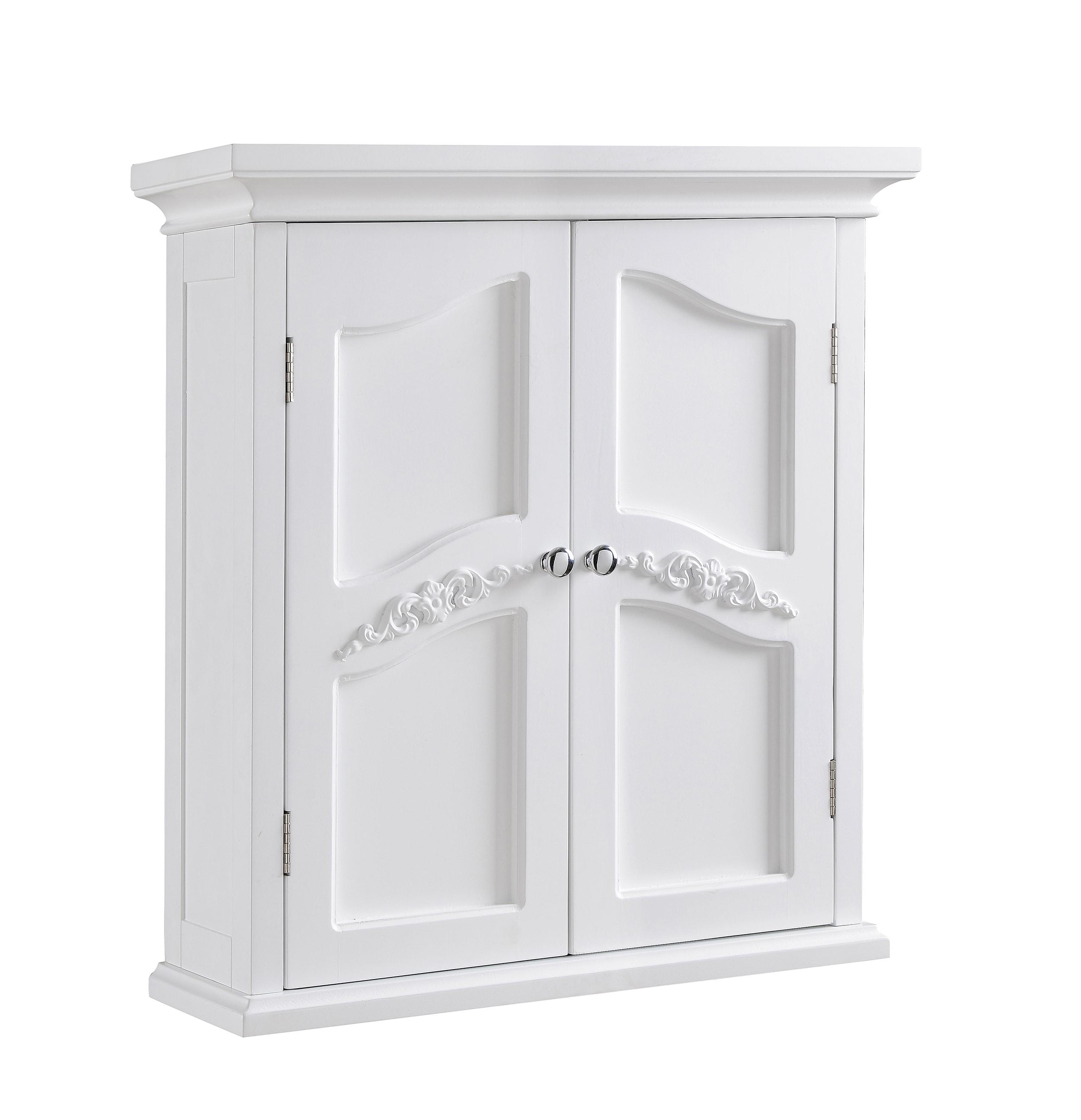 Versailles 2-Door Removable Wall Cabinet with Adjustable Shelves