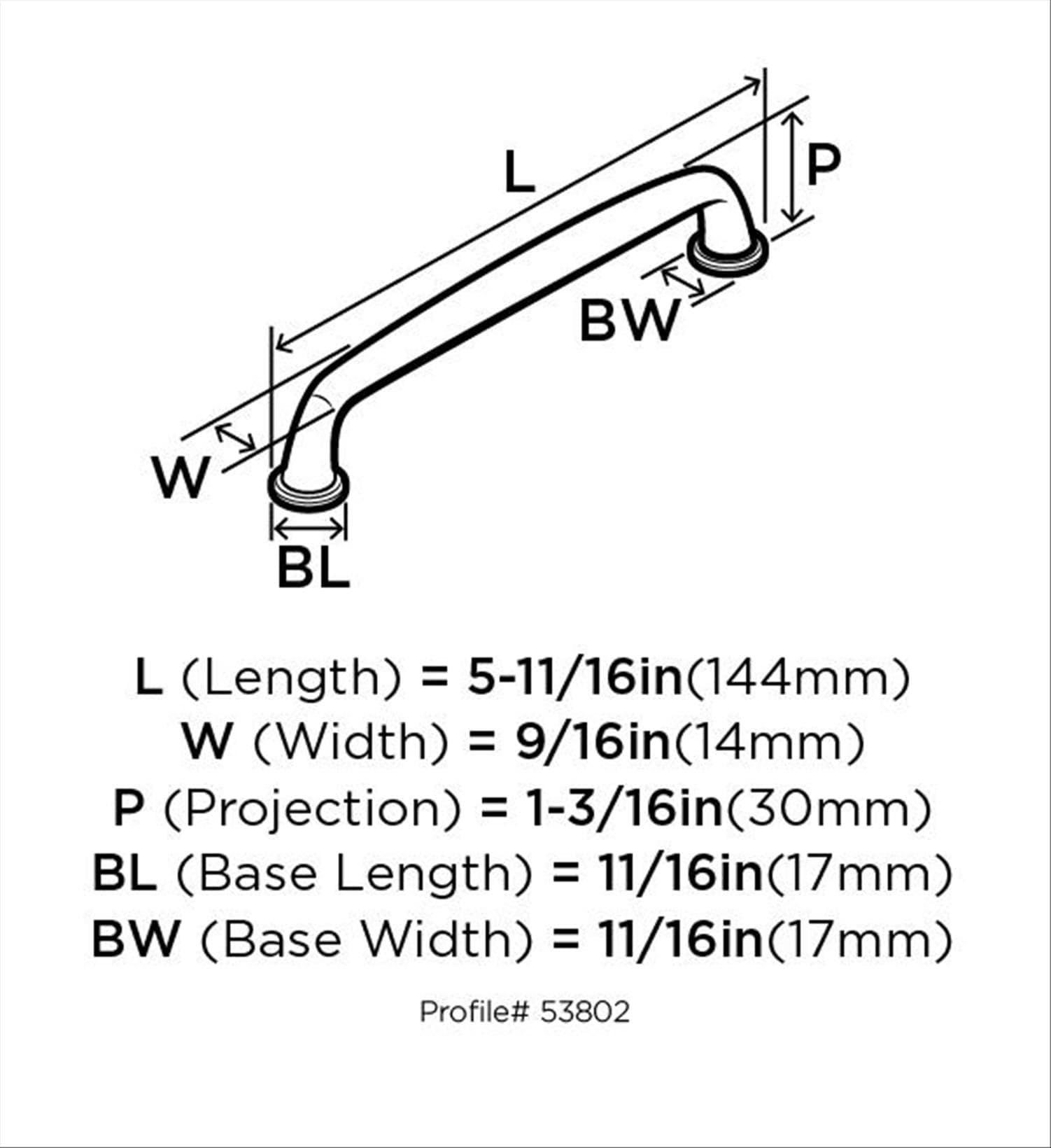 Kane 5 1/16" Center to Center Arch Pull