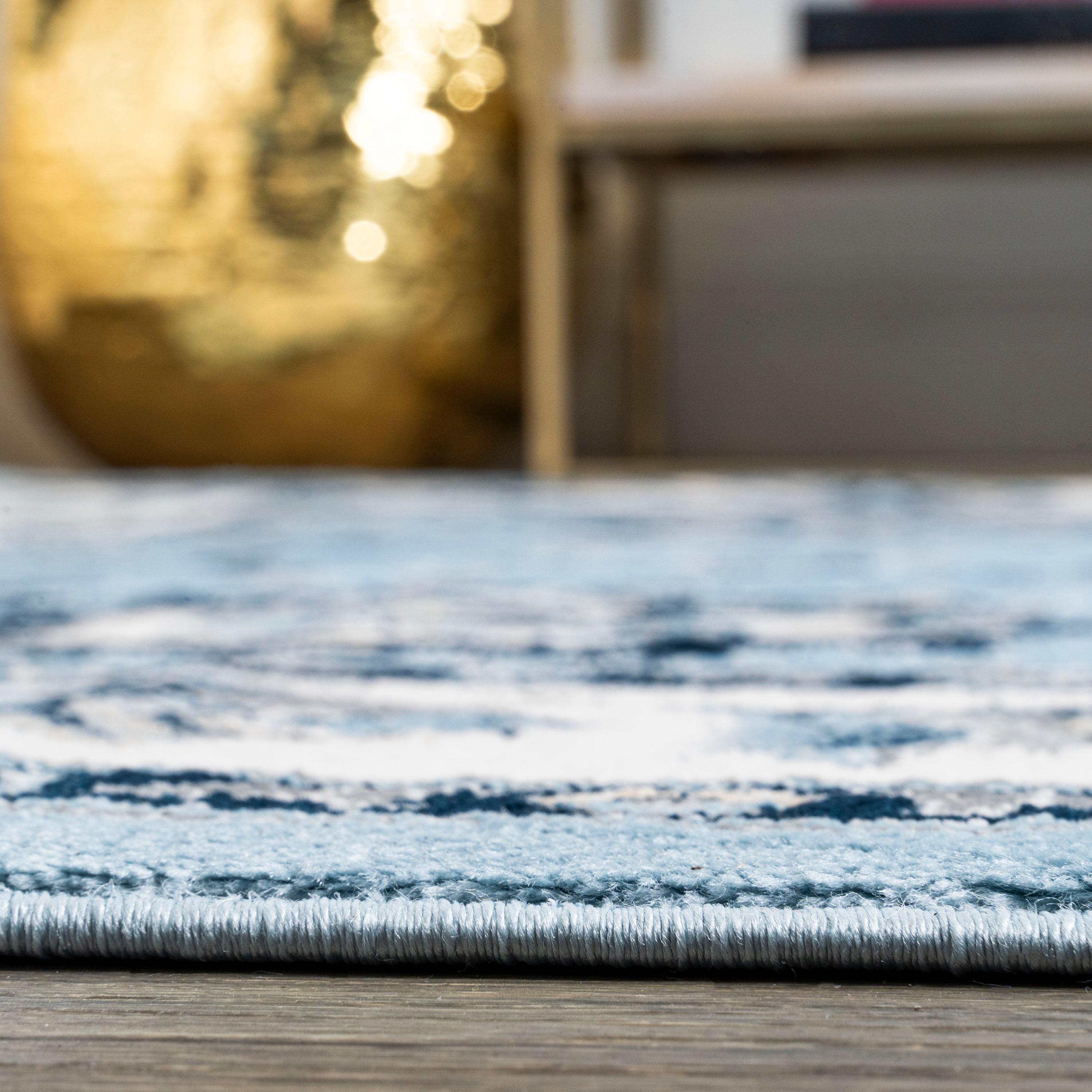 3'x 5' Cherie French Cottage Area Rug, Blue/Cream - JONATHAN Y