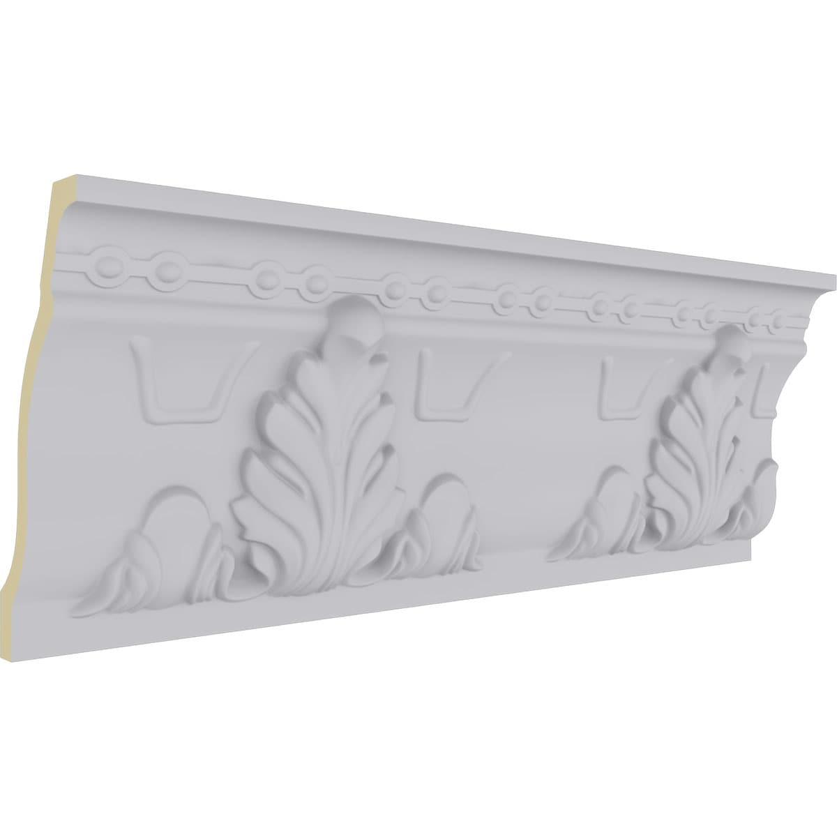 Ekena Millwork Alexandria Acanthus Leaf and Ribbons Crown Moulding