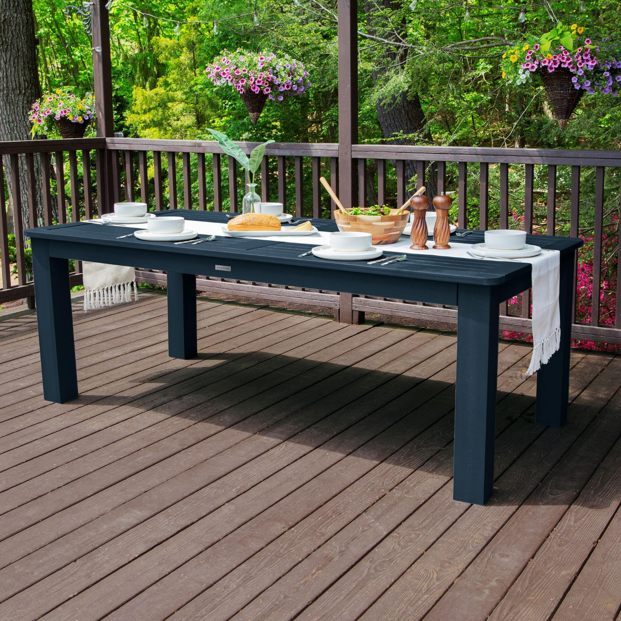 Highwood 7-pc Lehigh Dining Set - 42" x 84" Rectangle Table, Dining Height, Outdoor, Eco-friendly, Synthetic Wood
