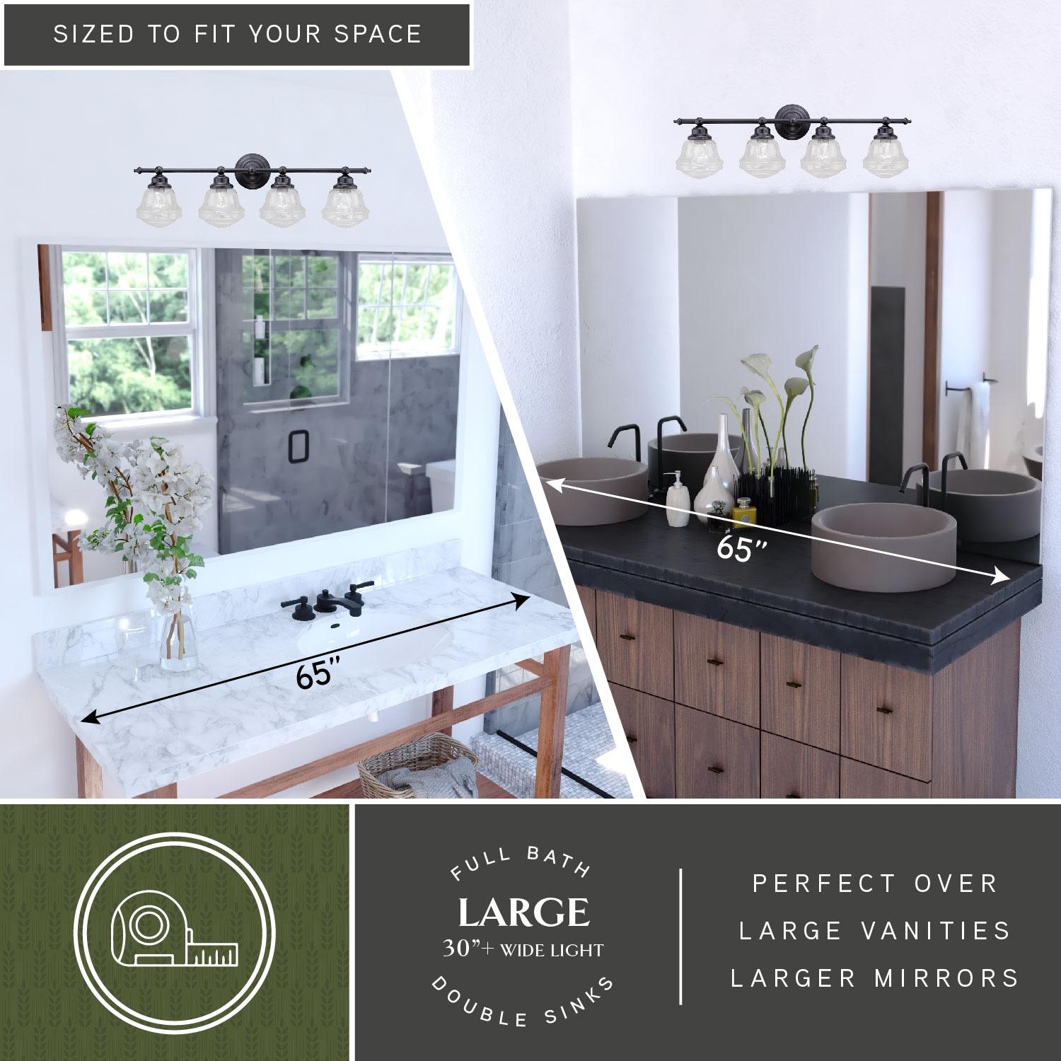 Vaxcel Huntley 4 - Light Vanity in  Oil Rubbed Bronze