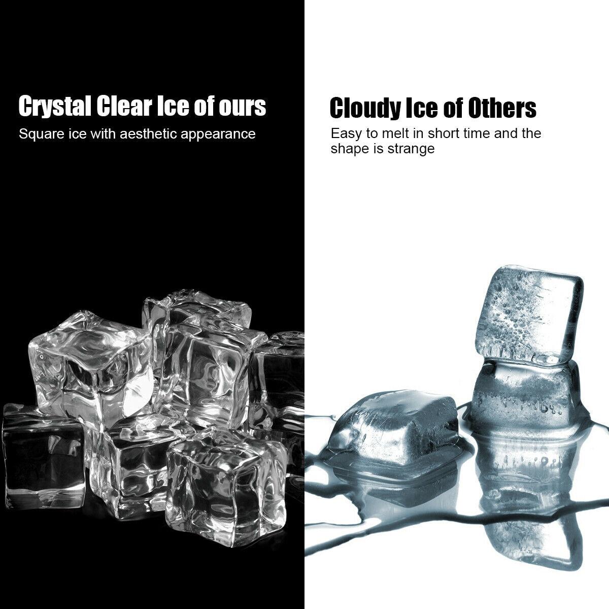 Calorful 48 Lbs Stainless Self-Clean Ice Maker With LCD Display