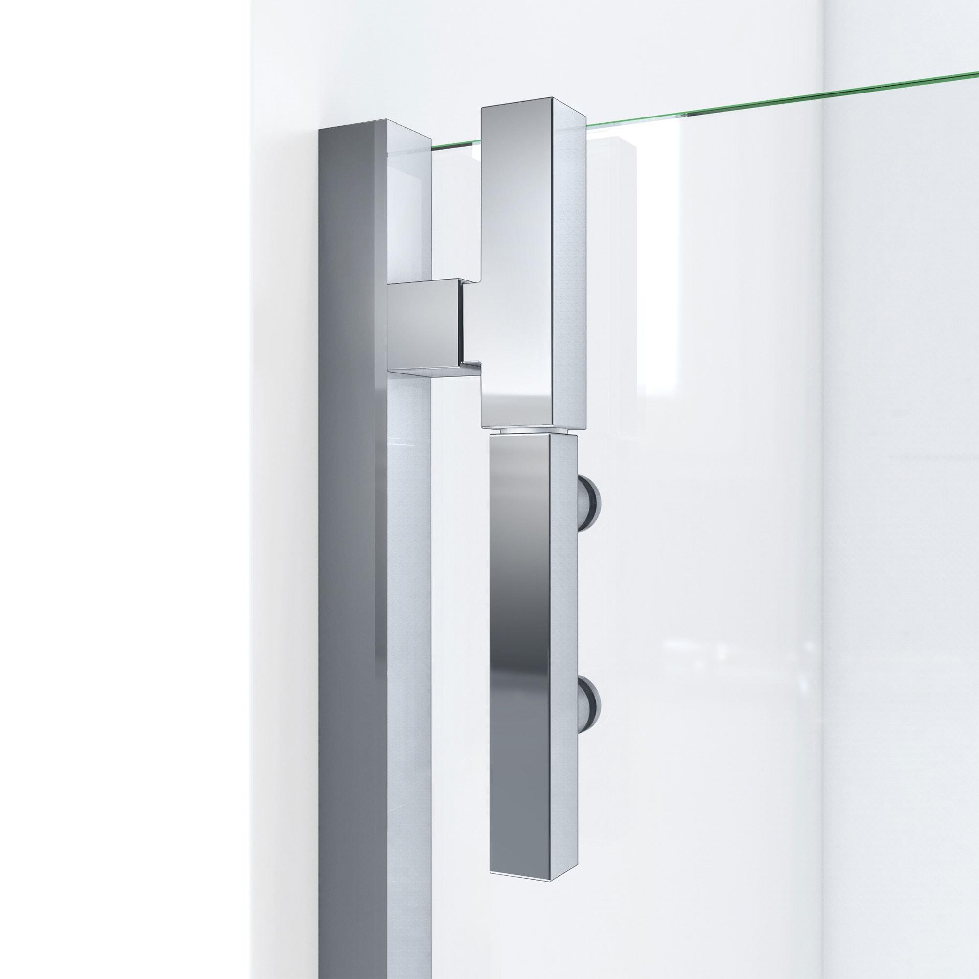 31" - 30" W x 72.62" H Pivot Semi-Frameless Shower Door