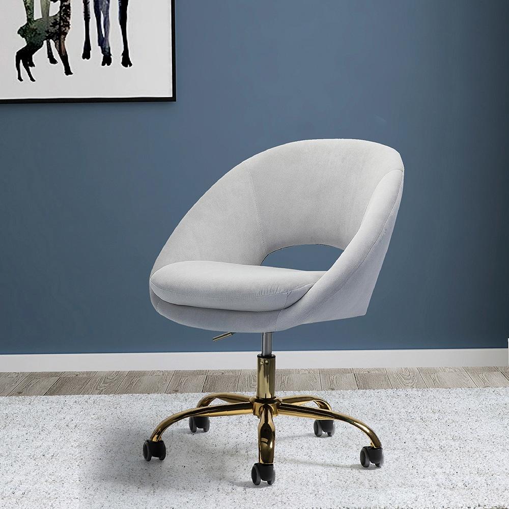 Louise Velvet Modern Task Chair with Ergonomic Design