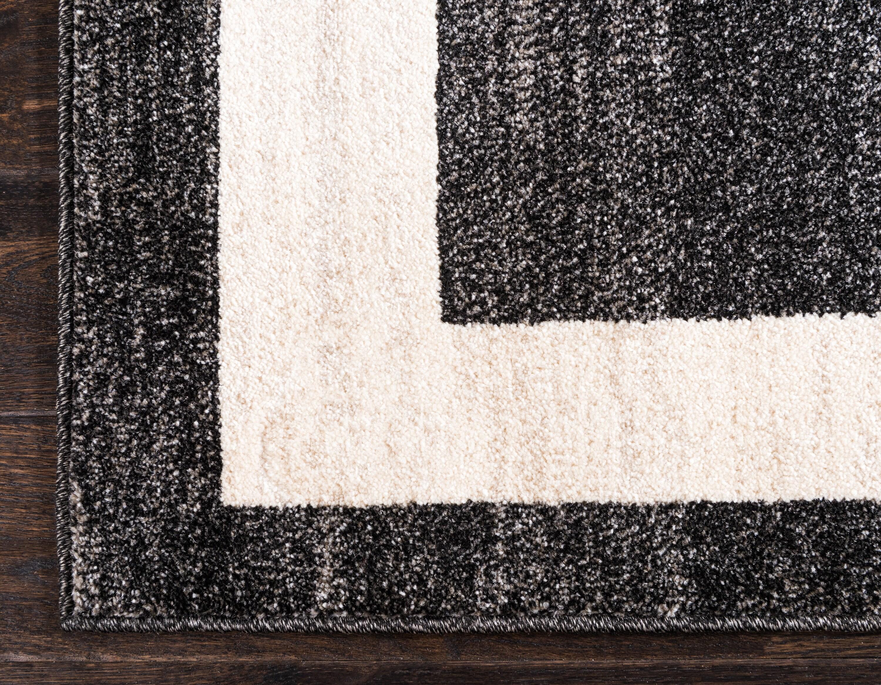 Rugs.com Angelica Collection Rug – 5' x 8' Black Medium Rug Perfect For Bedrooms, Dining Rooms, Living Rooms