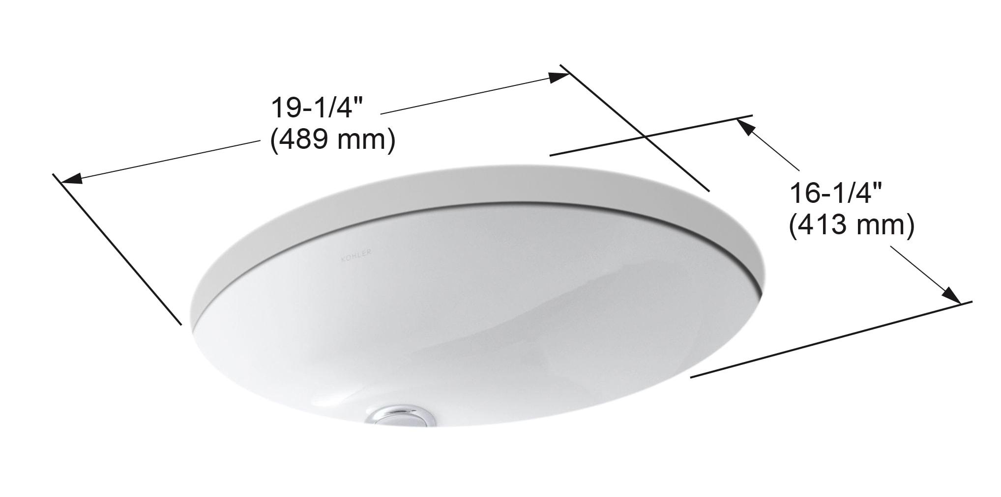 Caxton® Ceramic Oval Undermount Bathroom Sink