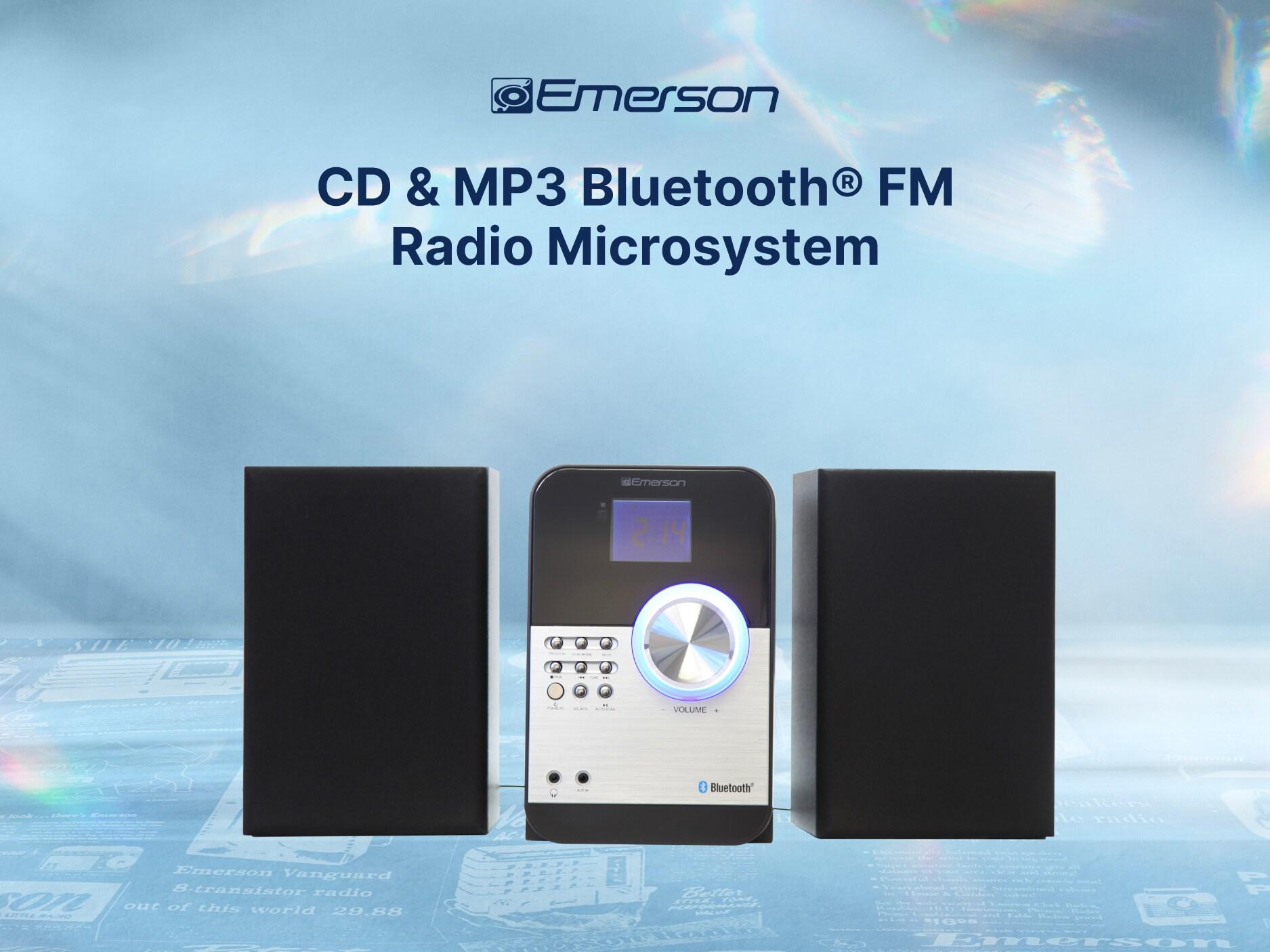 Emerson Emerson ES-4000 CD & MP3 Bluetooth FM Radio Microsystem, Black