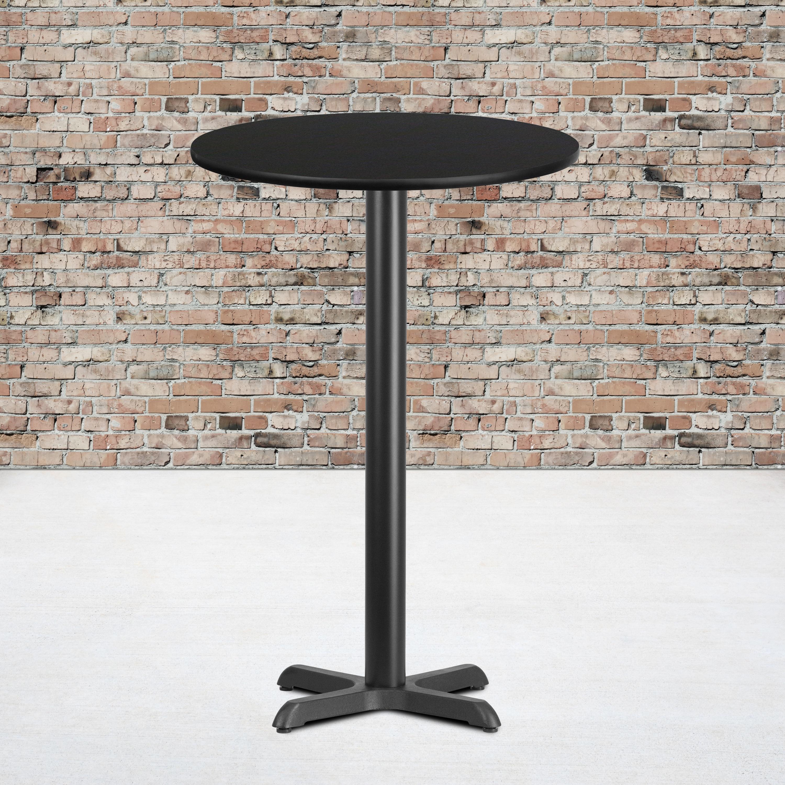 Flash Furniture Carrus Round Laminate Table Top with Height Table Base