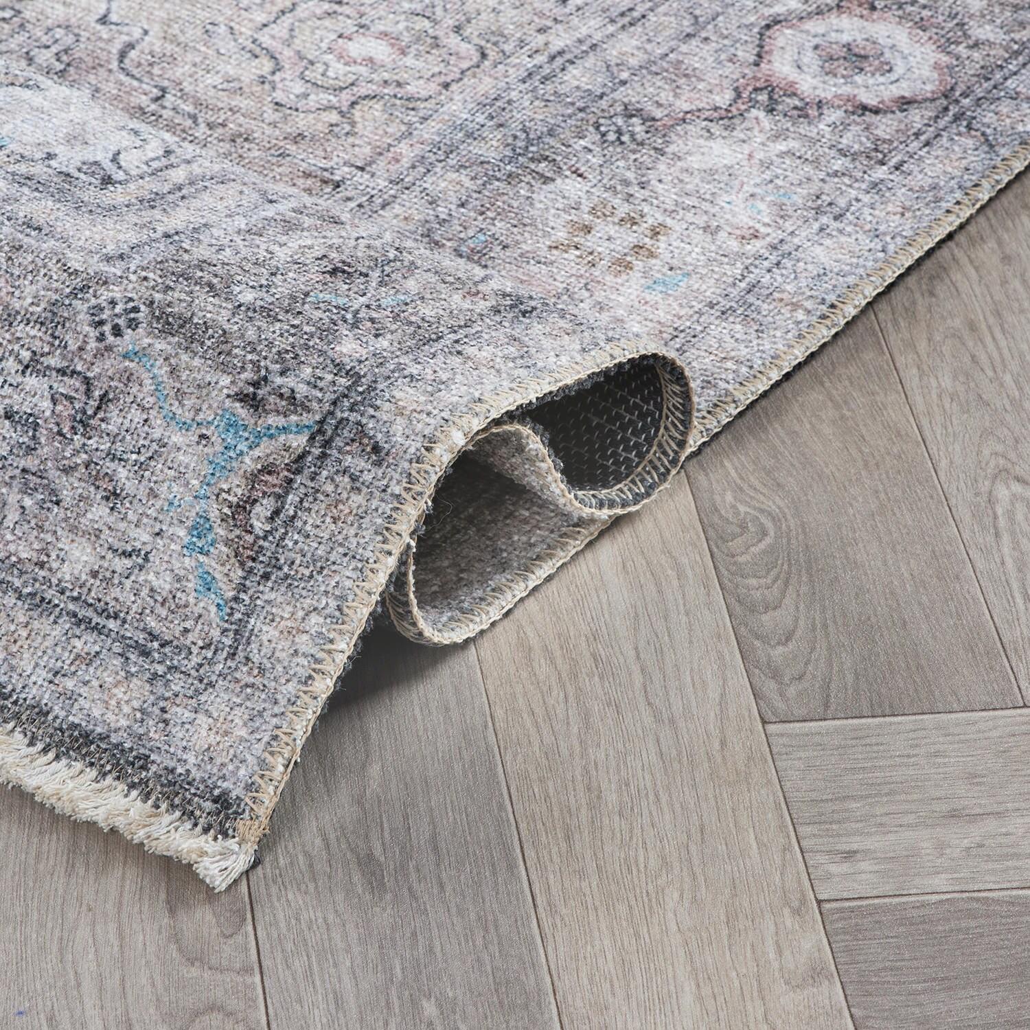 World Rug Gallery Transitional Distressed Vintage Machine Washable Indoor Area Rug- OLIVE 2'x3'