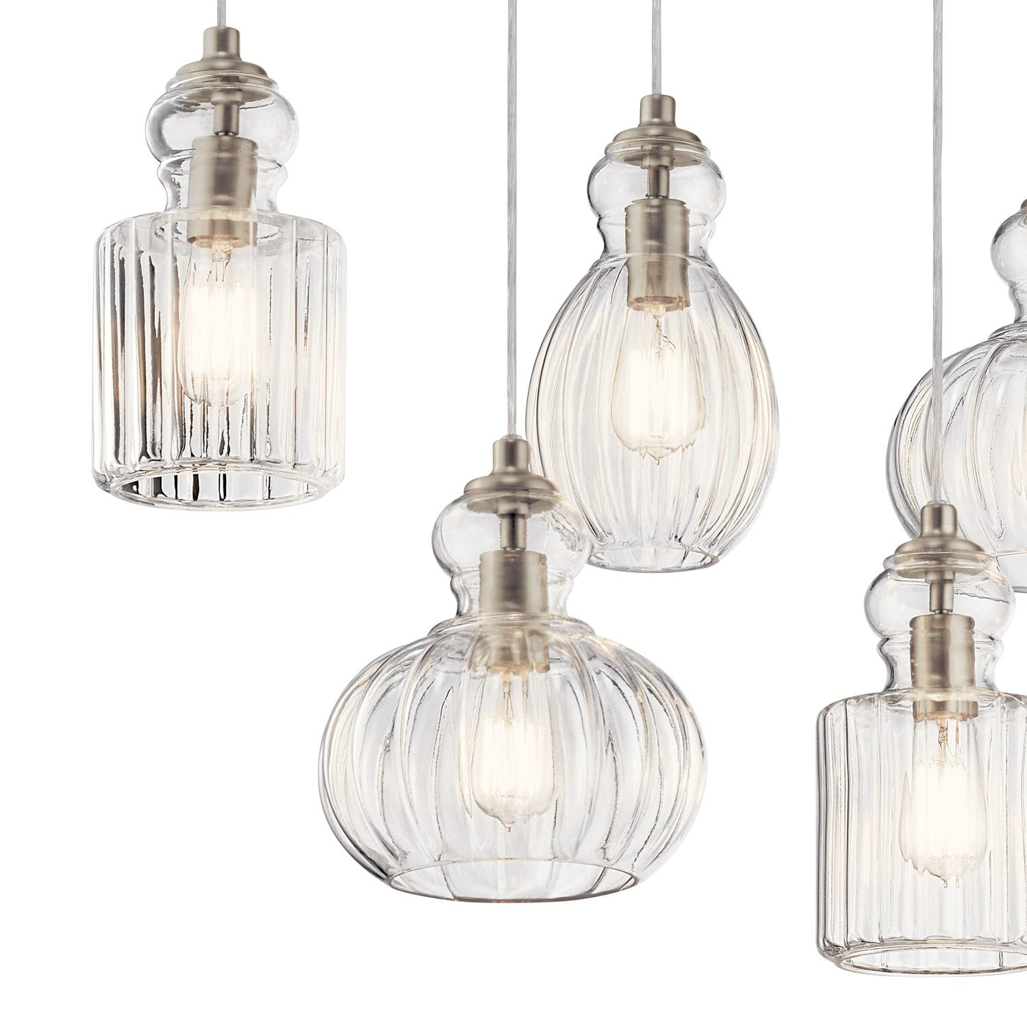 Kichler Lighting Riviera 6 - Light Island Pendant Light in  Brushed Nickel