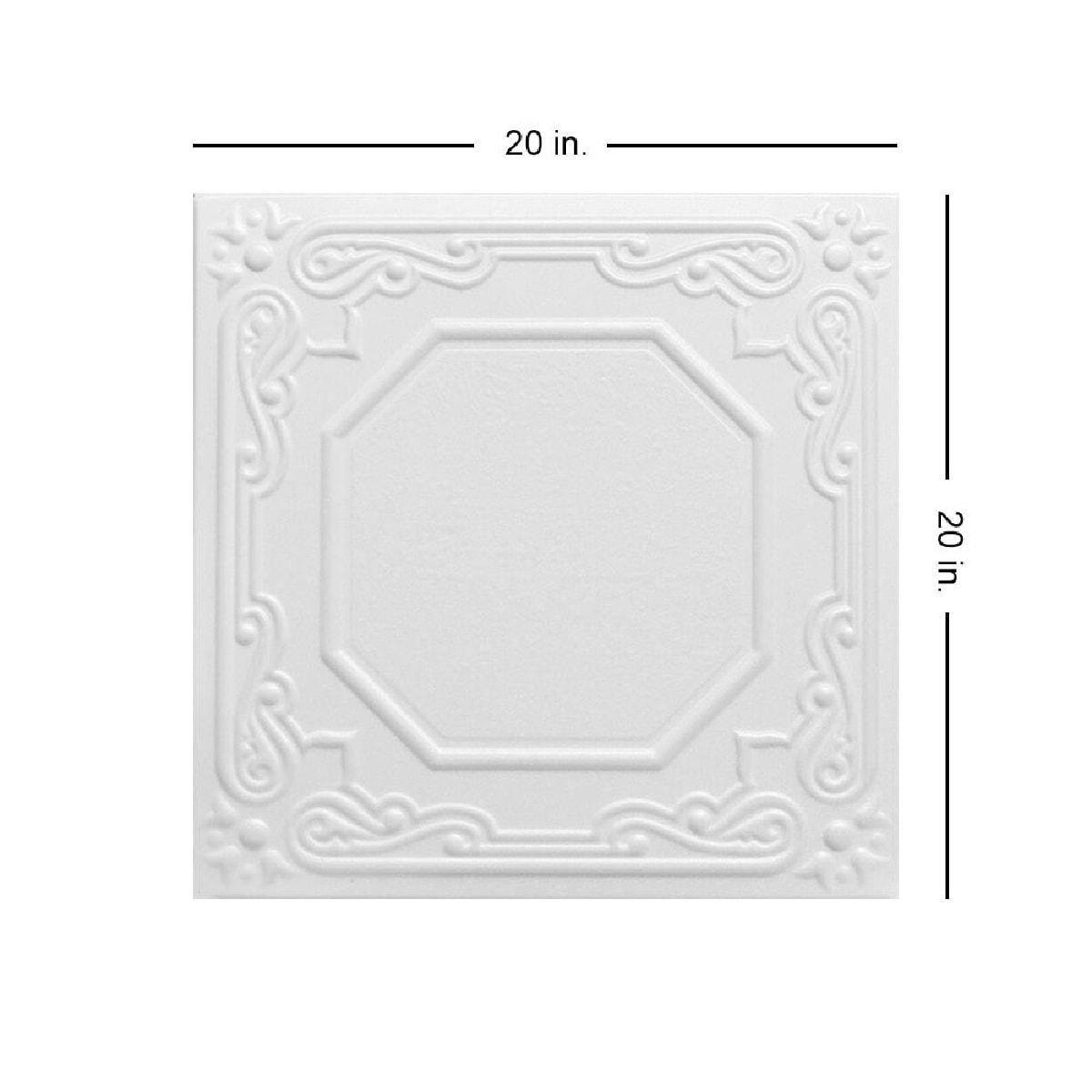 A La Maison Ceilings Topkapi Palace 1.6 ft. x 1.6 ft. Polystyrene Glue-up Ceiling Tile (Set of 8)