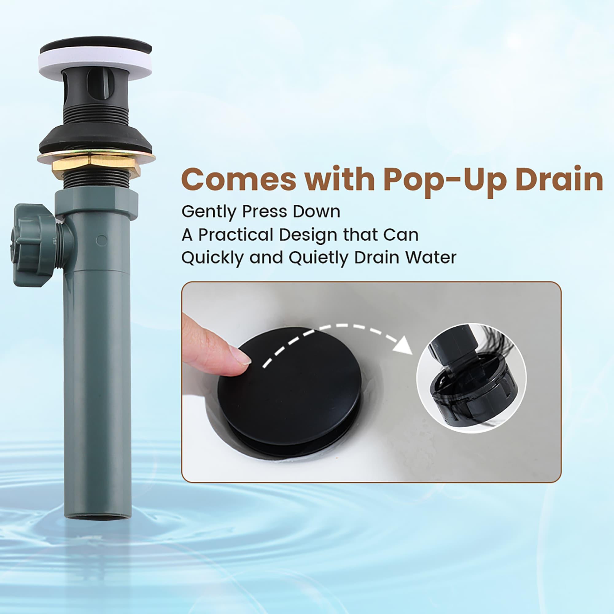 4-inch Centerset Bathroom Faucet with Drain