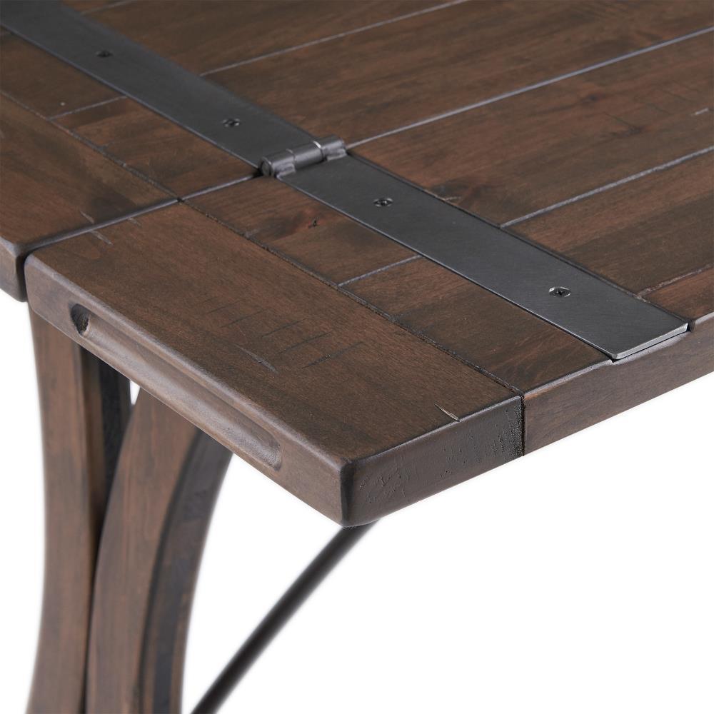 Camden Folding Top Extendable Dining Table Dark Brown - Picket House Furnishings