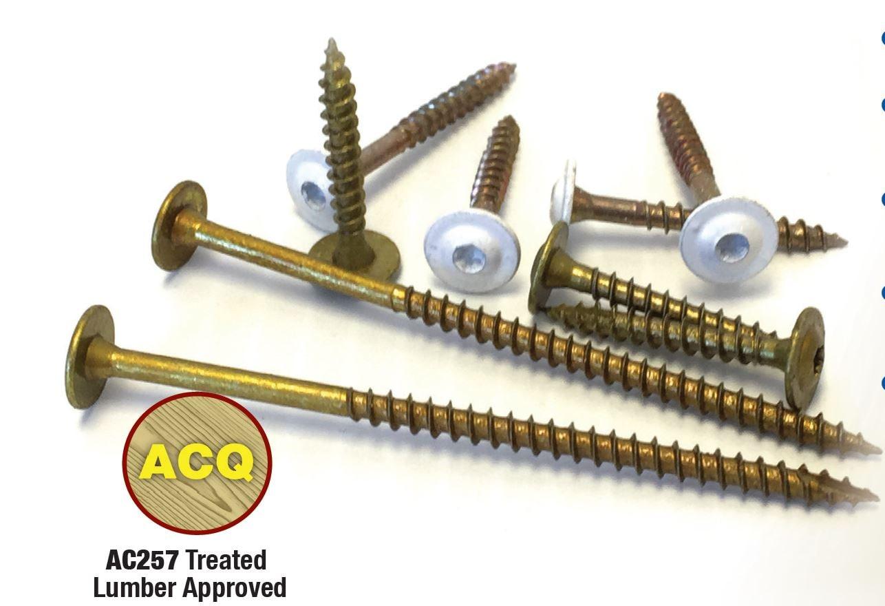 ITW No. 8 x 2-1/2 in. L Star Hex Washer Stainless Steel Construction Screws 80 pk 80 per box