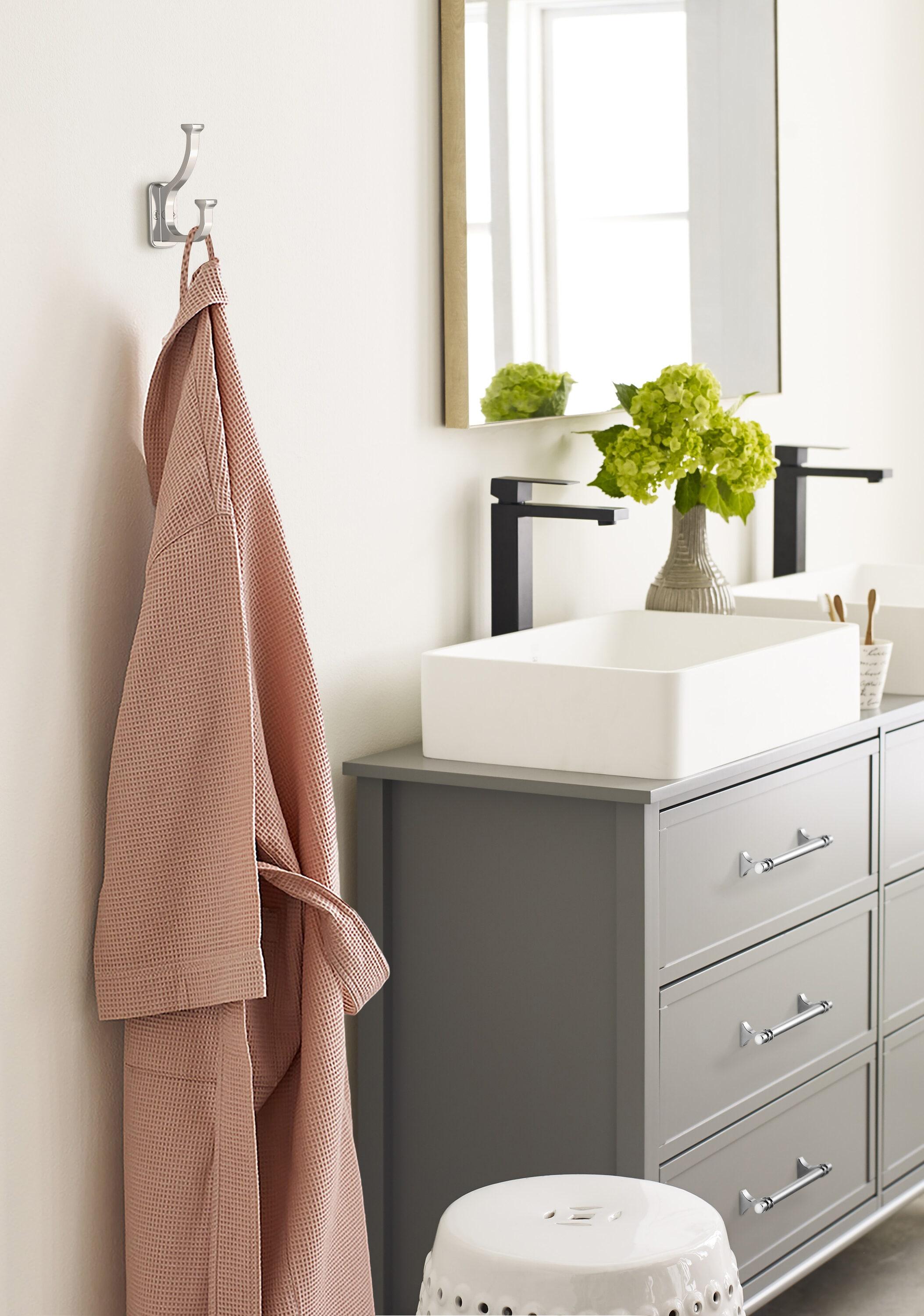 Amerock Alder Transitional Double Prong Decorative Wall Hook