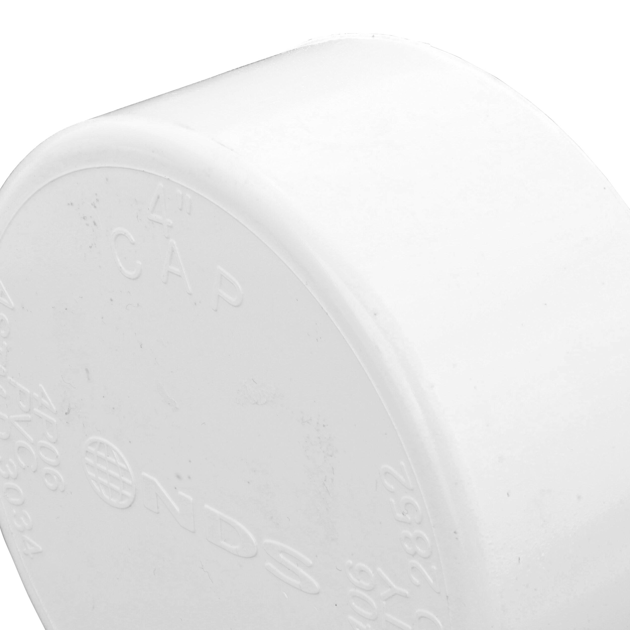 NDS 4P06 PVC SD Cap, 4-Inch, Makes Solvent-Weld Connections, for Use with 4-Inch Sewer and Drain Pipe, White