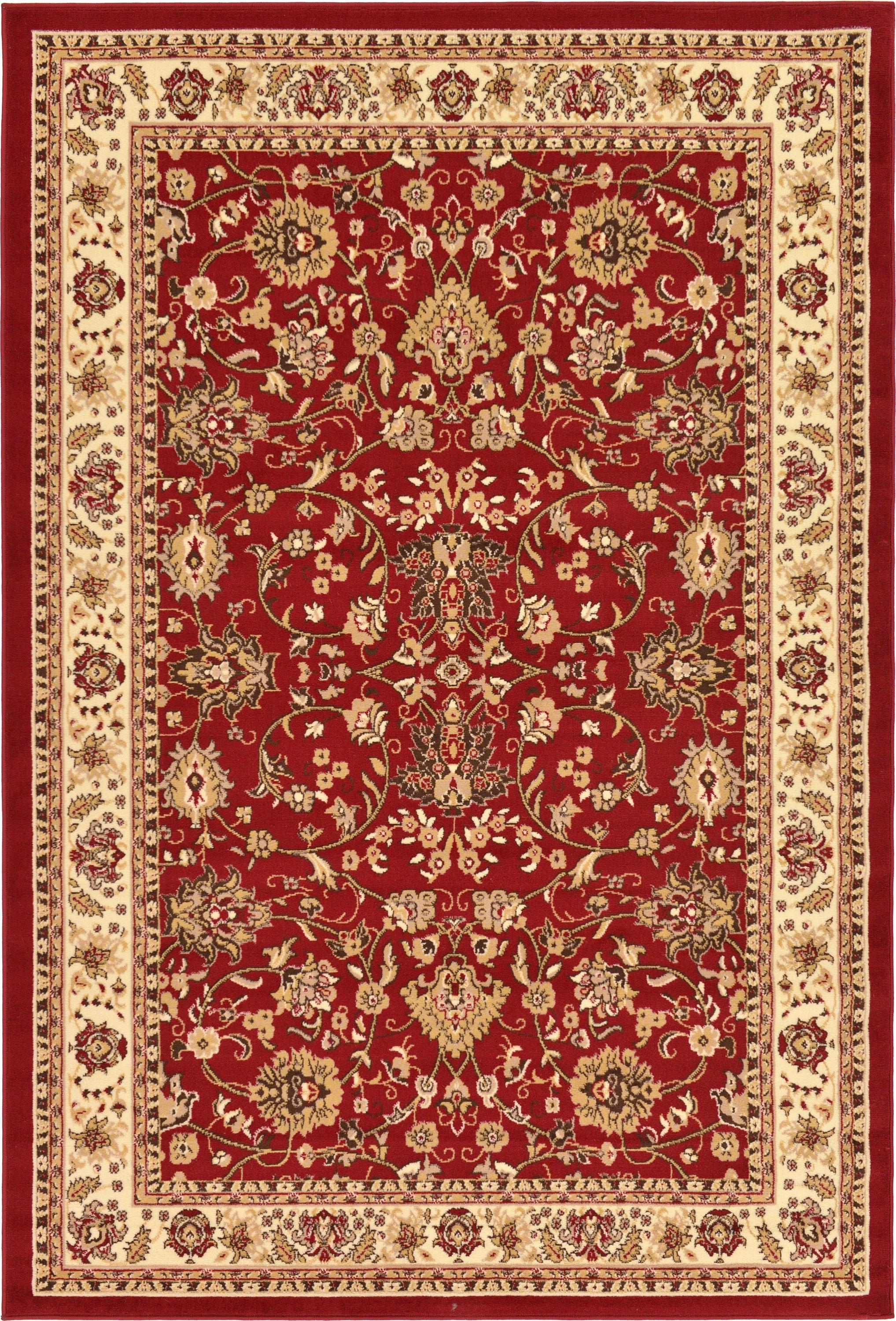 Unique Loom 6' 0 x 9' 0 Sialk Hill Washington Burgundy Area Rug