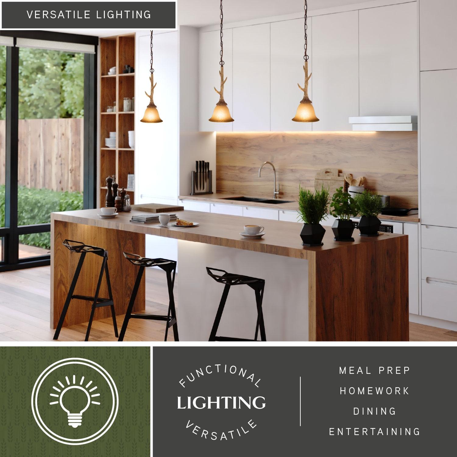 Vaxcel Lodge 1 - Light Pendant in  Noachian Stone