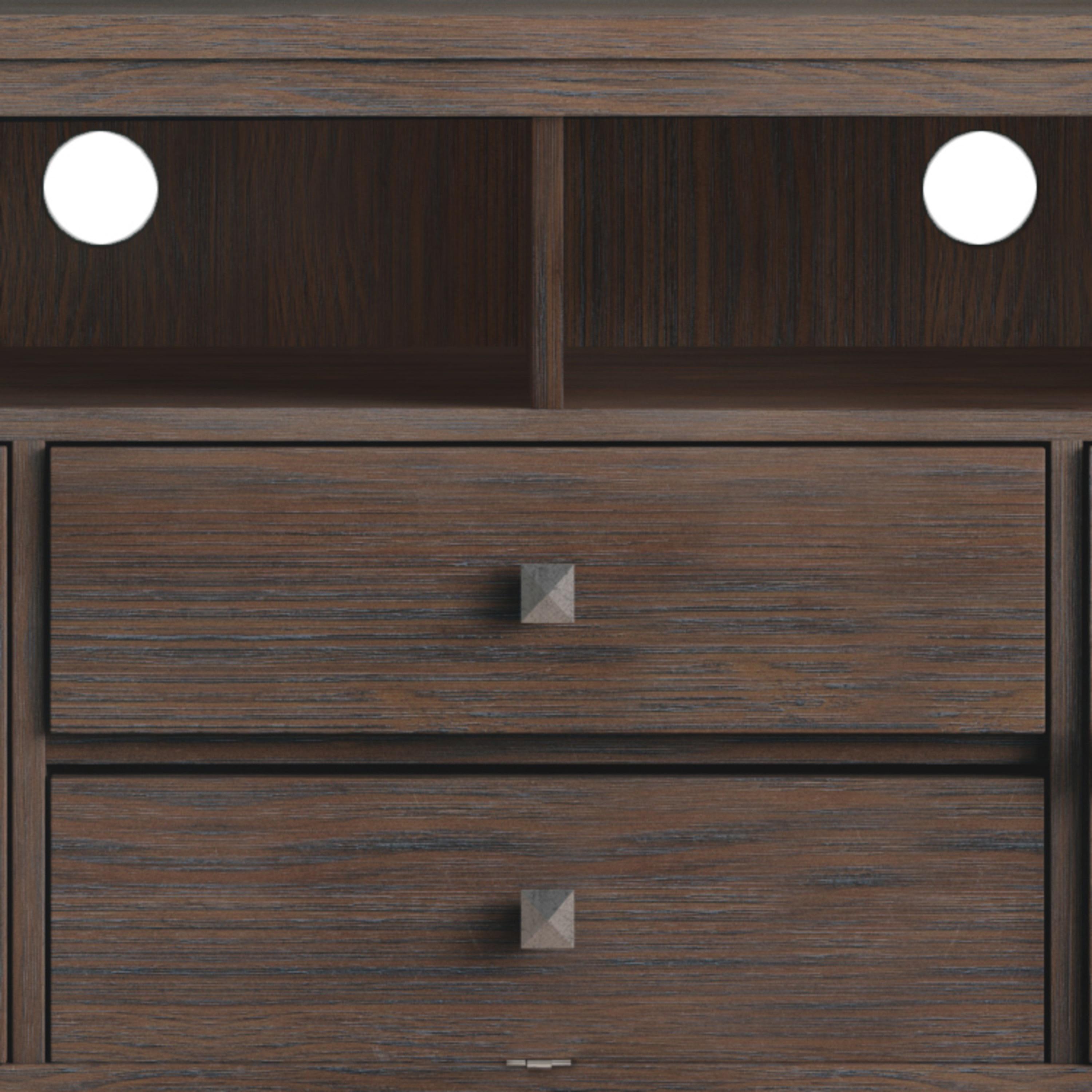 Simpli Home Cosmopolitan SOLID WOOD 72 inch Wide TV Media Stand For TVs up to 80 inches