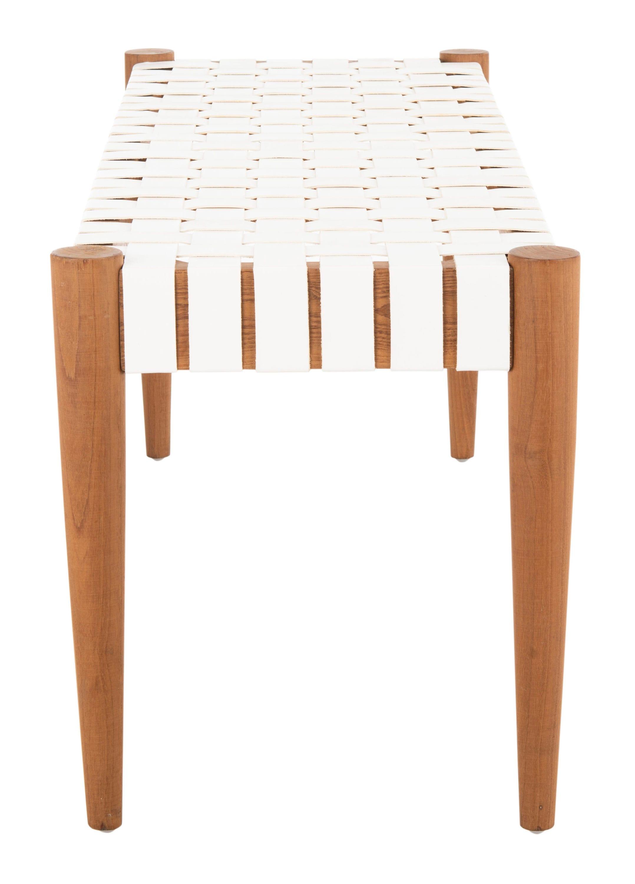 Orin 47" Woven Leather Bench
