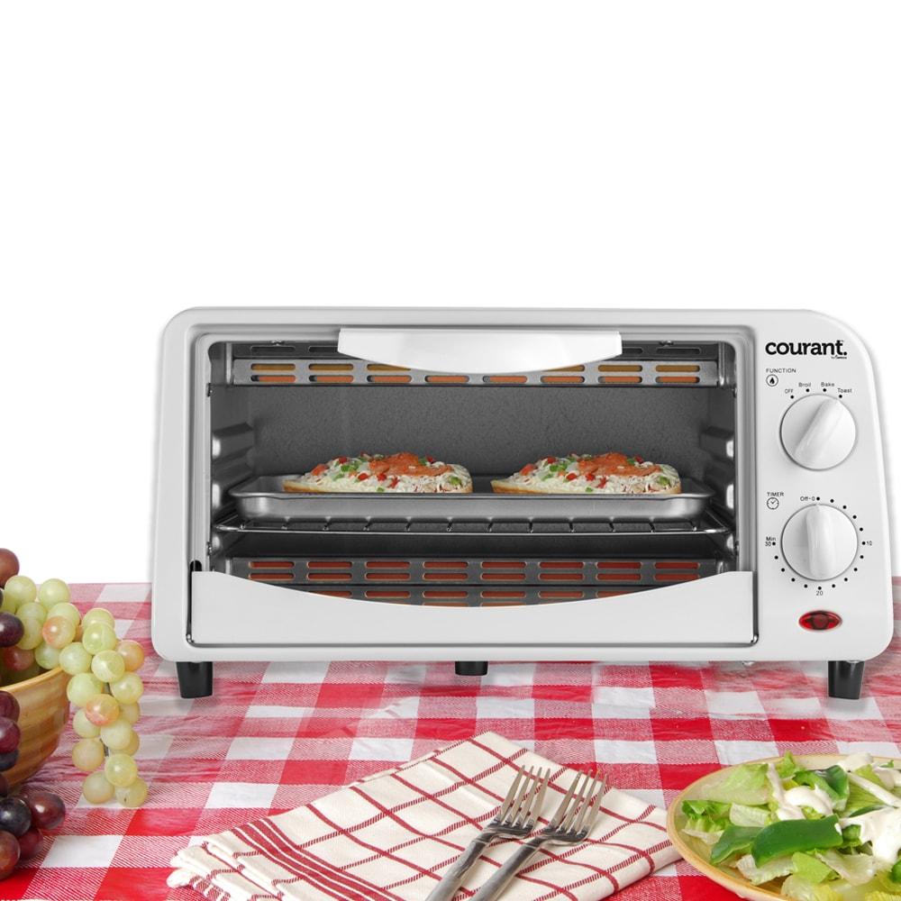 Courant Compact 2-Slice Oven with Toast, Broil & Bake Functions, 650 Watts