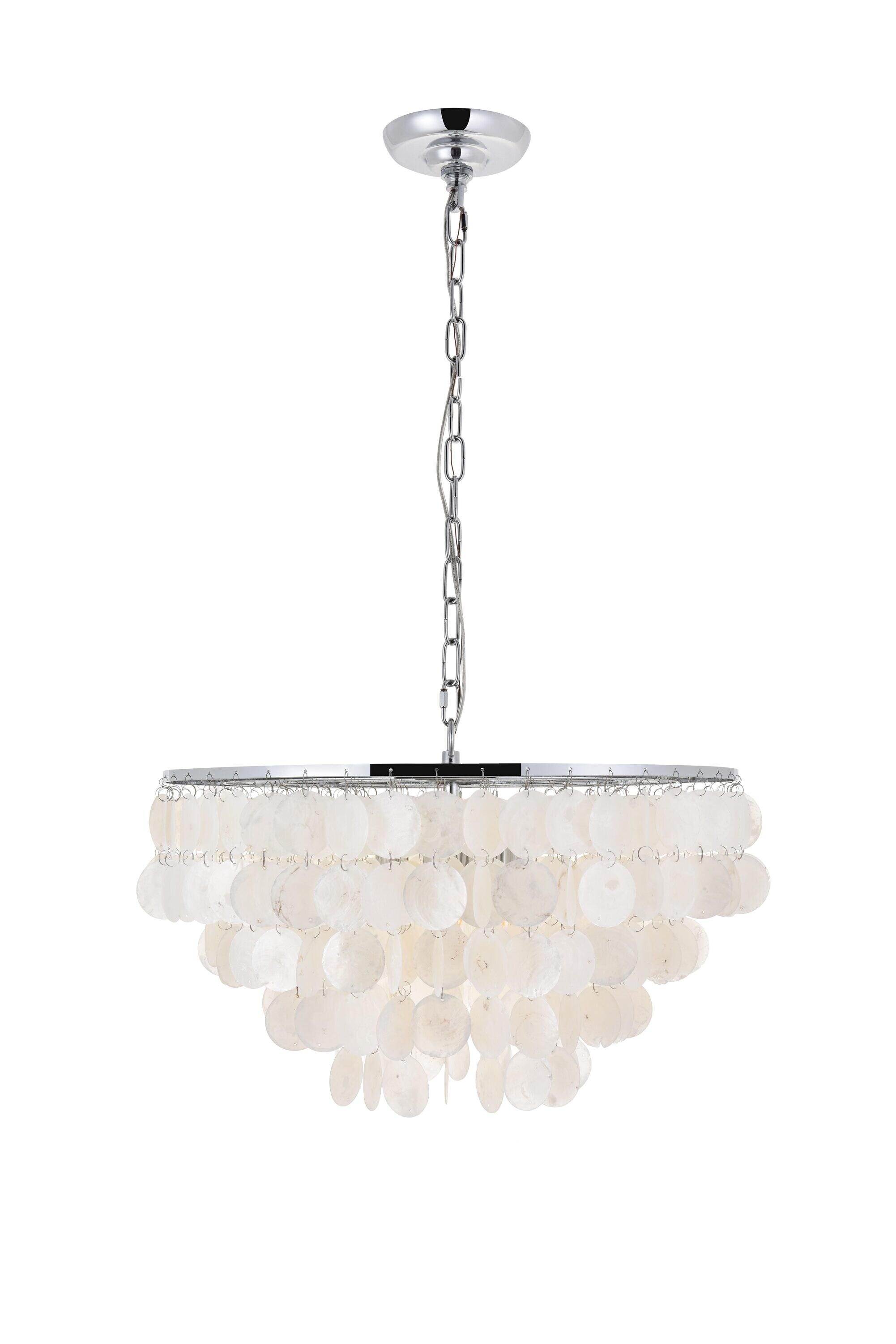 Elegant Lighting Selene 4 light Chrome Pendant