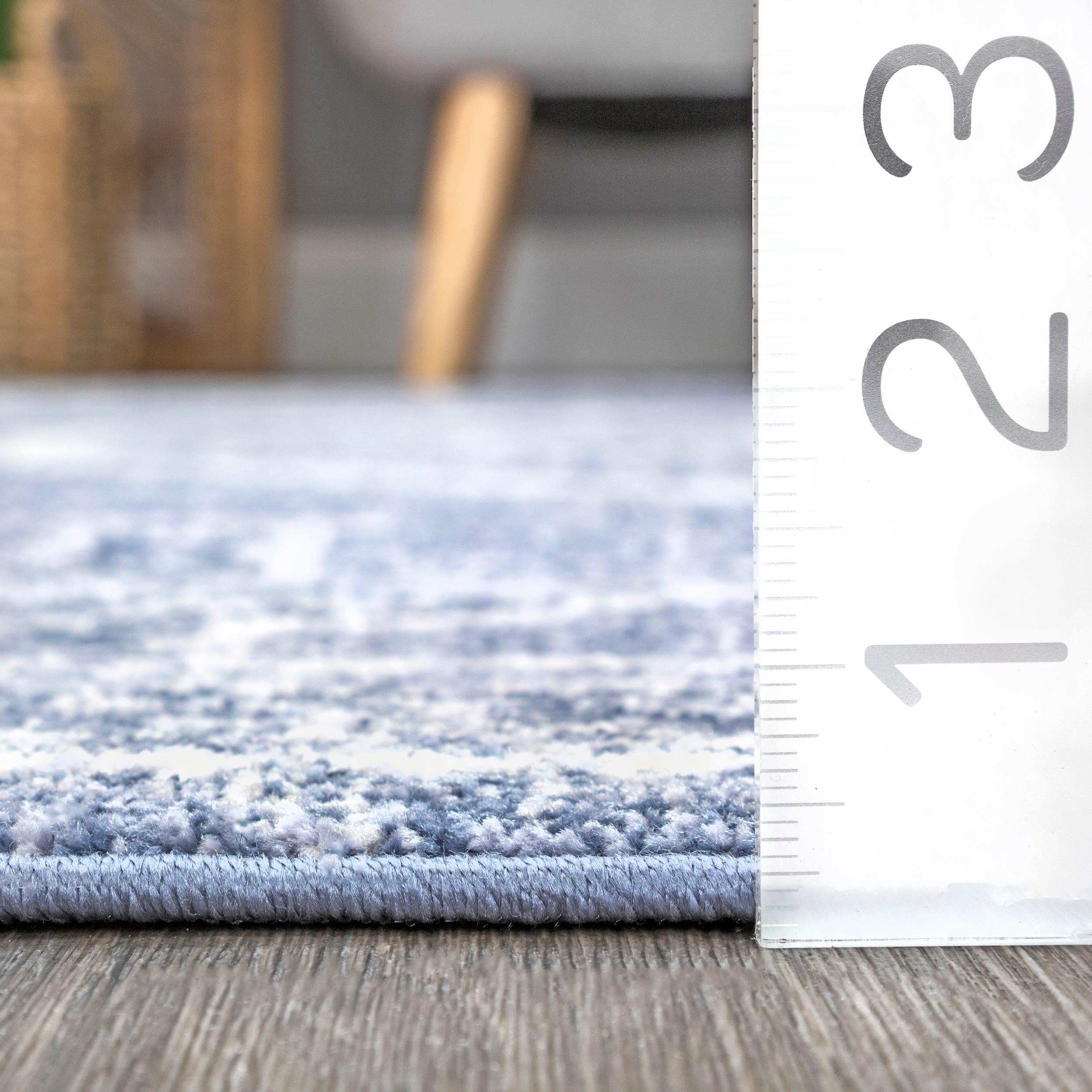 Nuloom Isla Medallion 4x6 Indoor Area Rug for Living Room Bedroom Dining Room Kitchen, Blue/Ivory