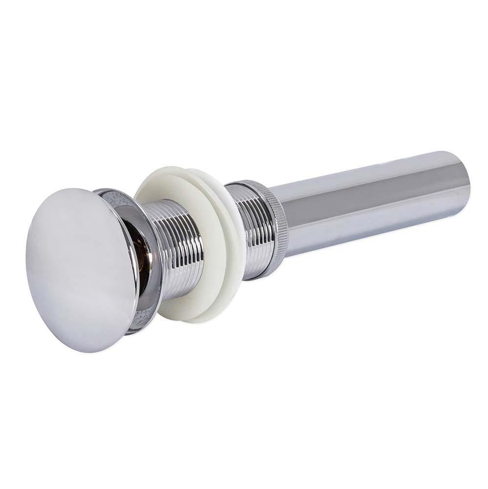 Chrome Push Button Bathroom Sink Drain Assembly